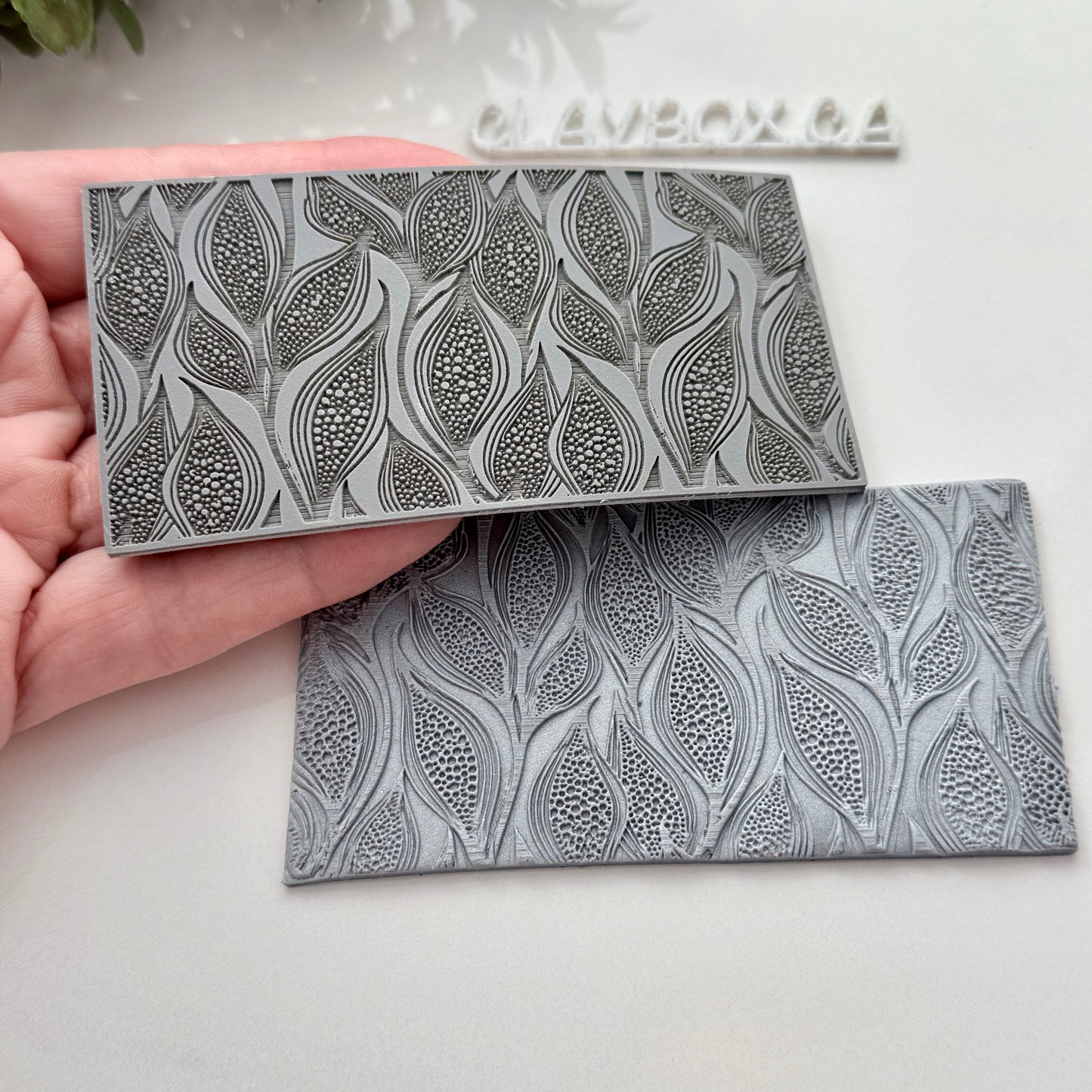 Pod Rubber Texture Mat - Polymer Clay Texture Stamp - Botanical Clay Mat