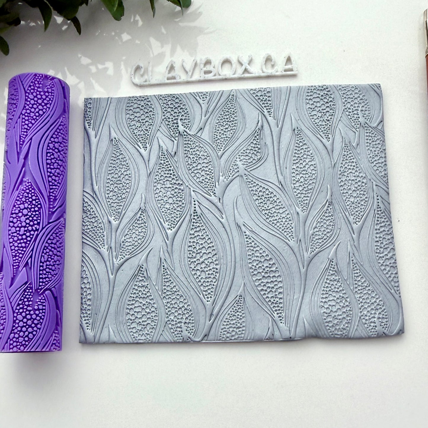 Pod Texture Roller - Polymer Clay Texture Roller - Botanical Seed Pod Clay Tool