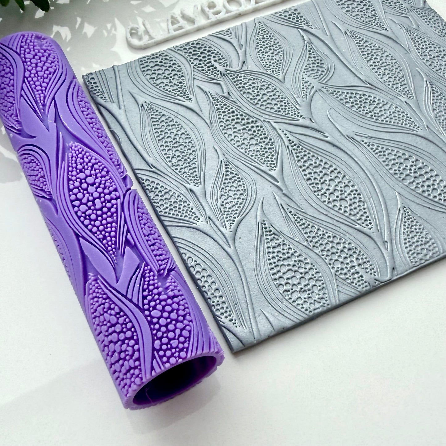 Pod Texture Roller - Polymer Clay Texture Roller - Botanical Seed Pod Clay Tool