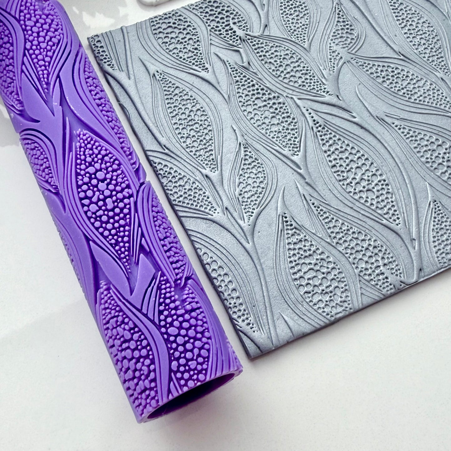 Pod Texture Roller - Polymer Clay Texture Roller - Botanical Seed Pod Clay Tool