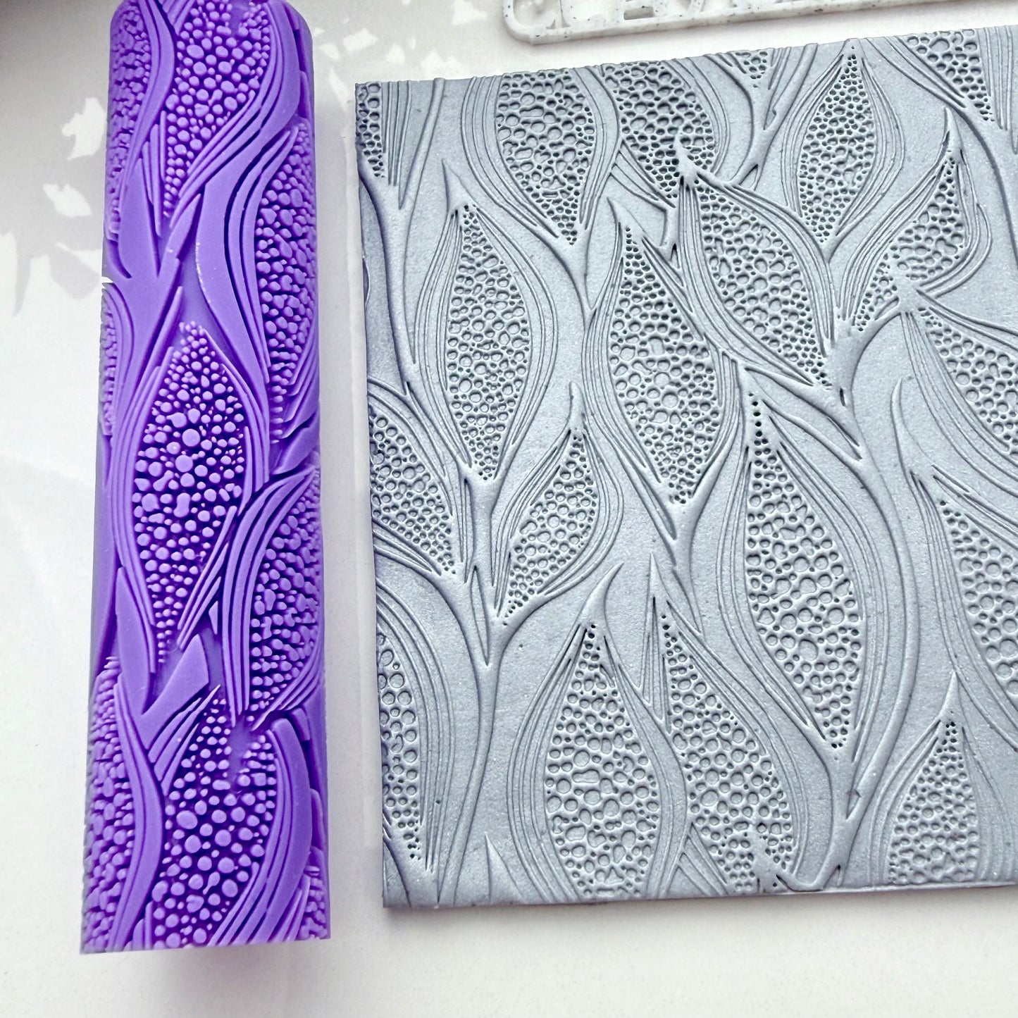 Pod Texture Roller - Polymer Clay Texture Roller - Botanical Seed Pod Clay Tool