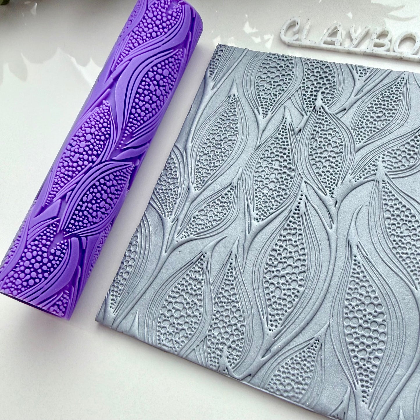 Pod Texture Roller - Polymer Clay Texture Roller - Botanical Seed Pod Clay Tool
