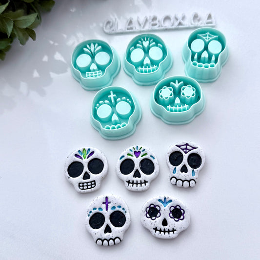 Sugar Skull Polymer Clay Cutters – Decorative Skull Clay Cutters