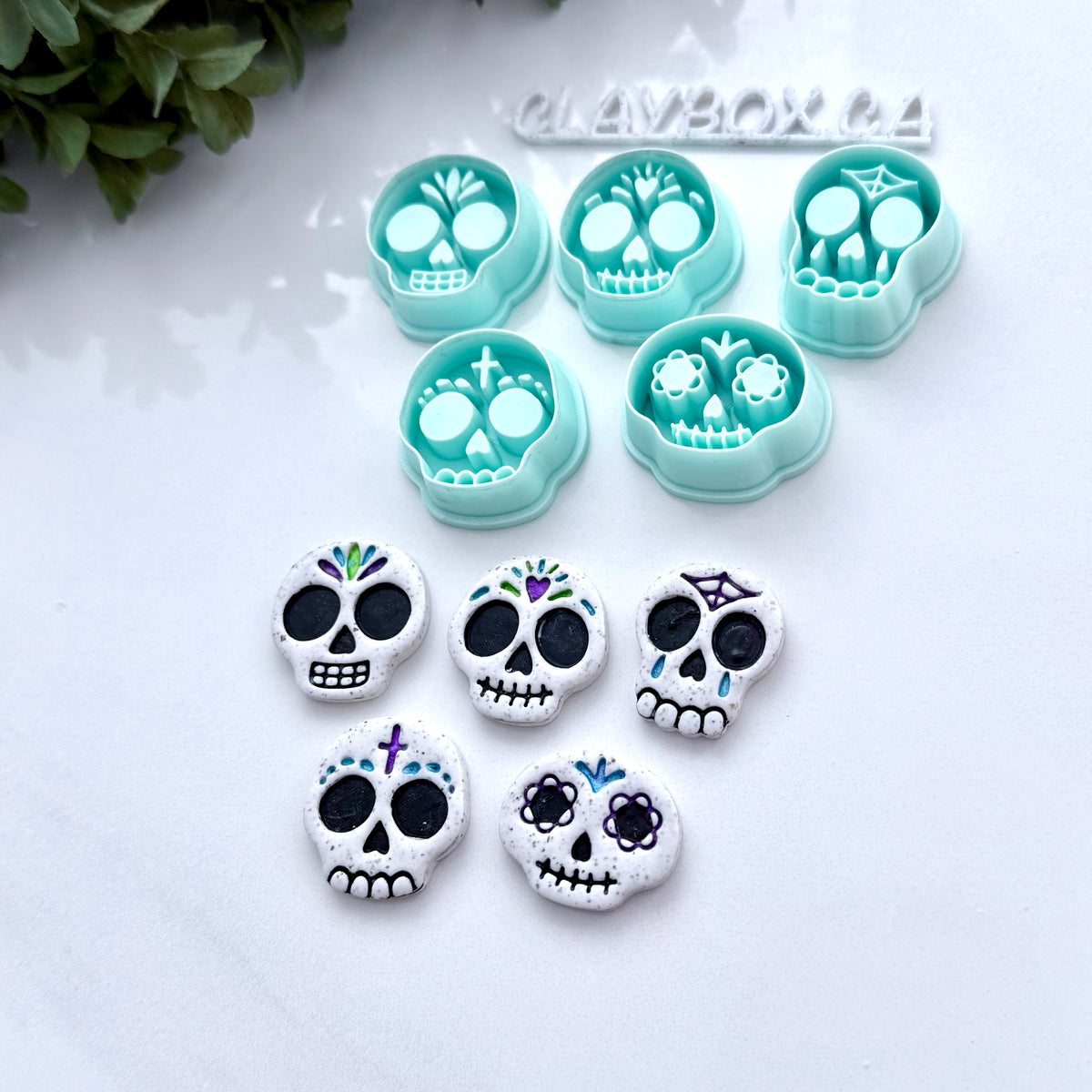 Sugar Skull Polymer Clay Cutters – Decorative Skull Clay Cutters