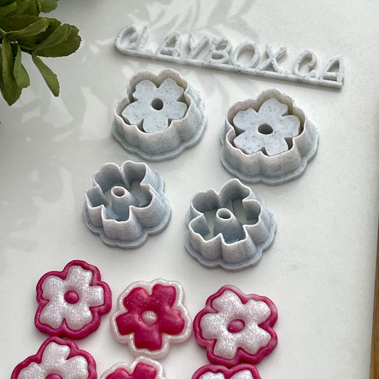 Boho flower bezel cutter set