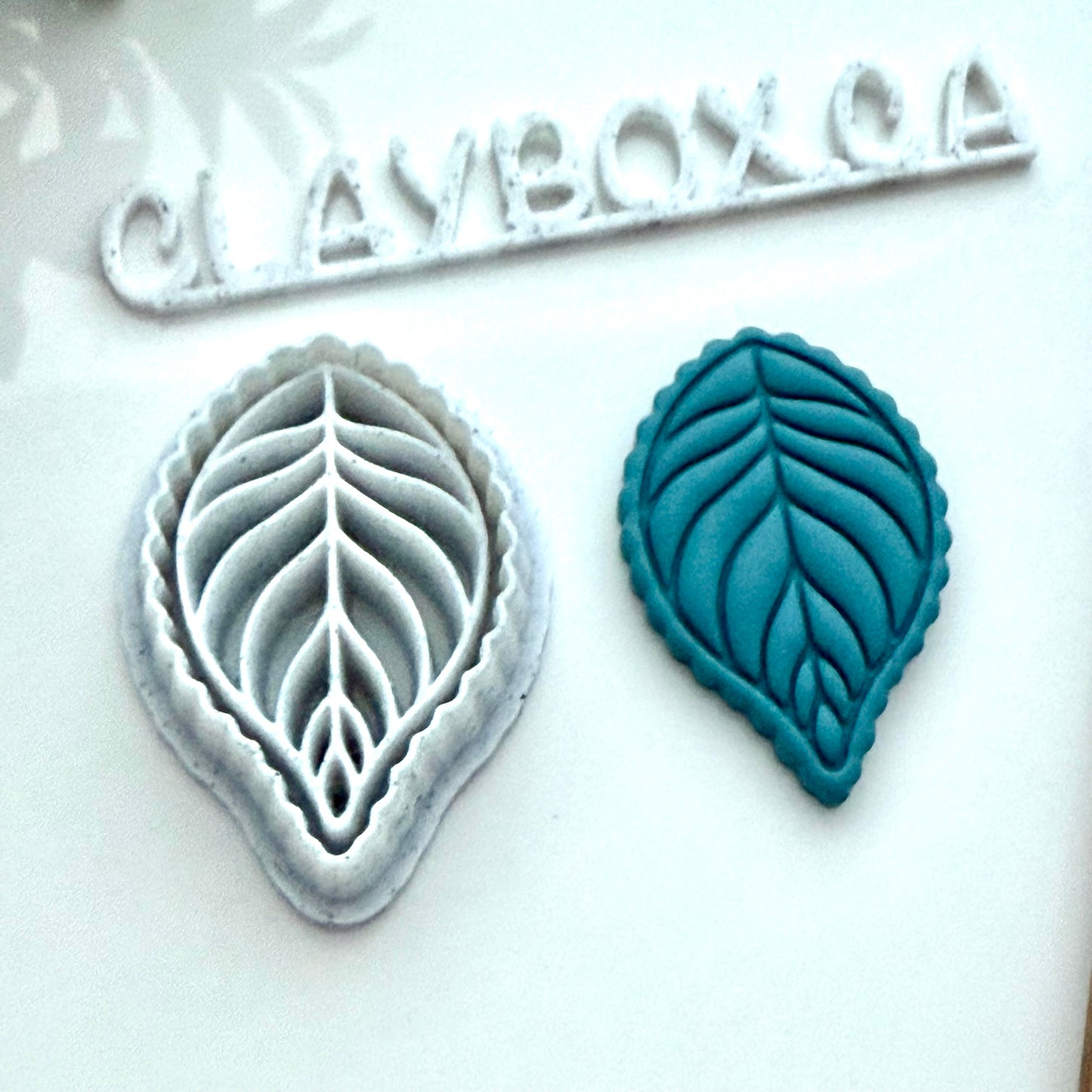 Scalloped Leaf Polymer Clay Cutter - Botanical Leaf Cutter - Leaf Earring Cutter