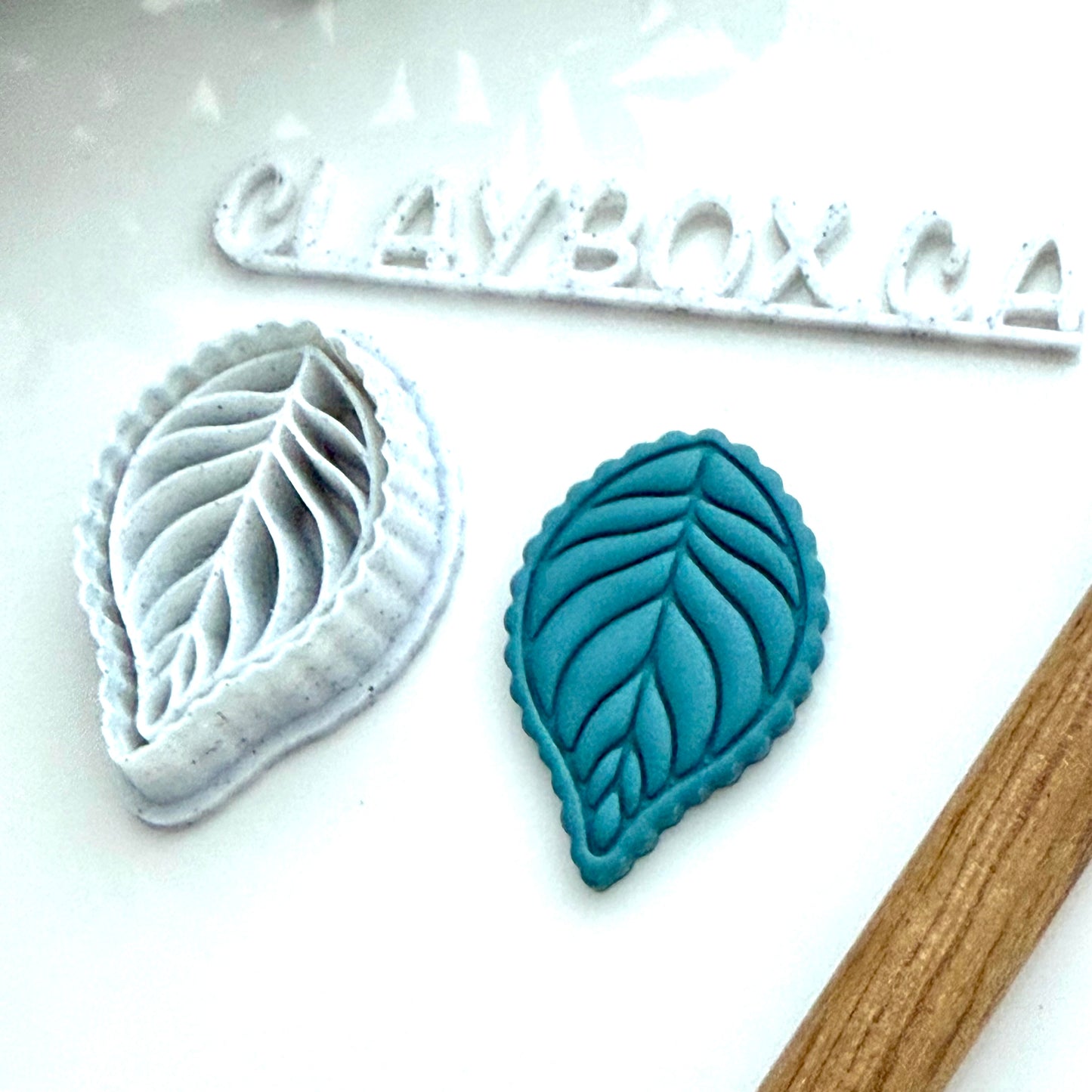 Scalloped Leaf Polymer Clay Cutter - Botanical Leaf Cutter - Leaf Earring Cutter