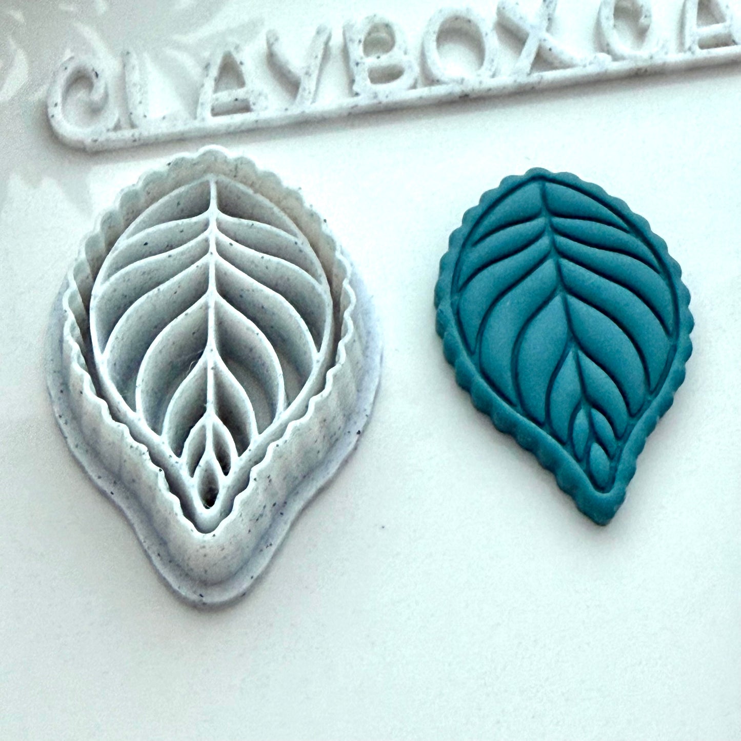 Scalloped Leaf Polymer Clay Cutter - Botanical Leaf Cutter - Leaf Earring Cutter