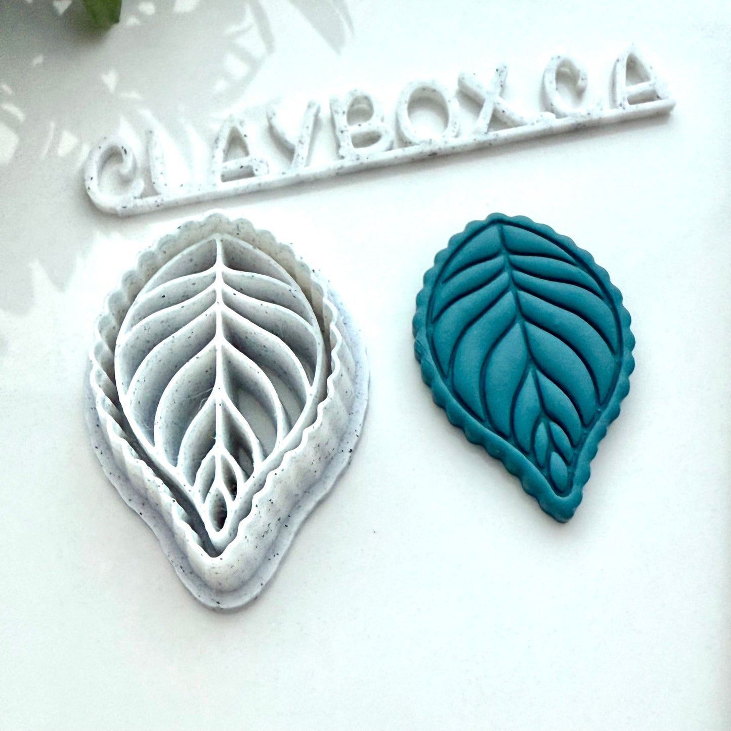 Scalloped Leaf Polymer Clay Cutter - Botanical Leaf Cutter - Leaf Earring Cutter