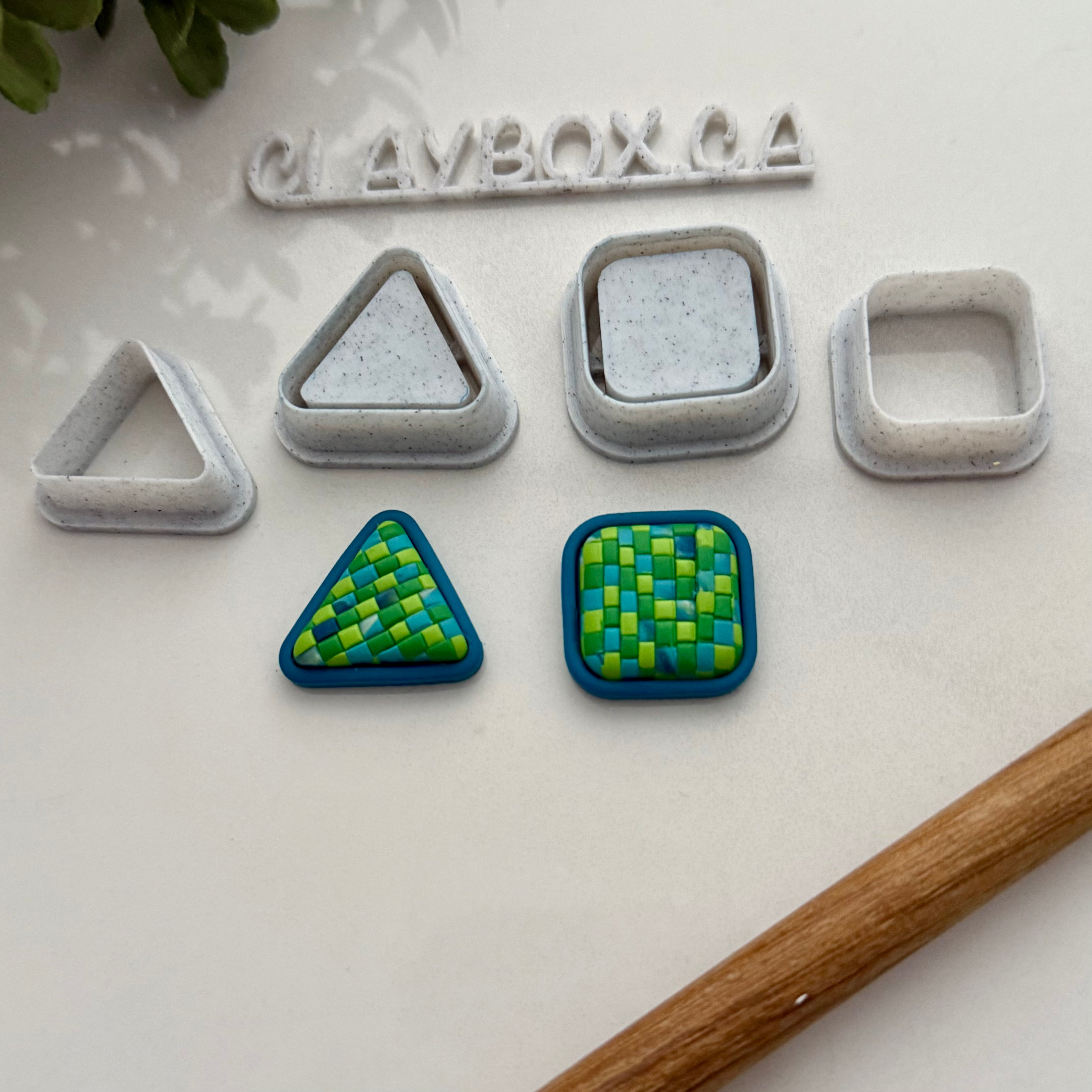 Triangle and square bezel cutter set – Clay Box Supplies
