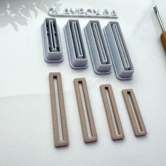 Bar Dangle Cutter Set | 4 Sizes | Polymer Clay Cutter Set