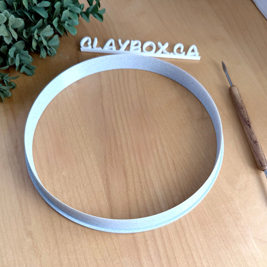 Large Circle Pottery Clay Cutter | 2cm Deep Round Cutter with Handle