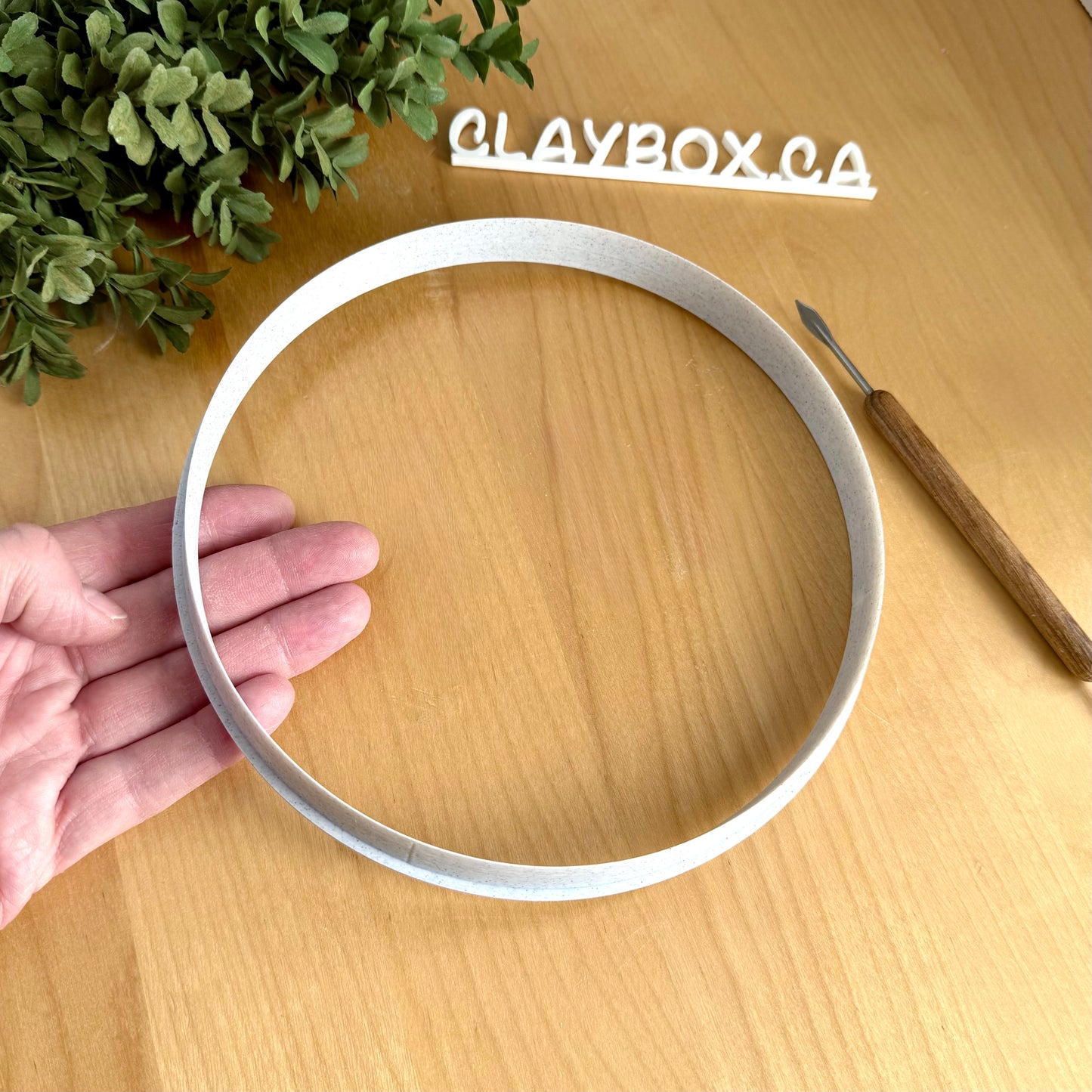 Large Circle Pottery Clay Cutter | 2cm Deep Round Cutter with Handle