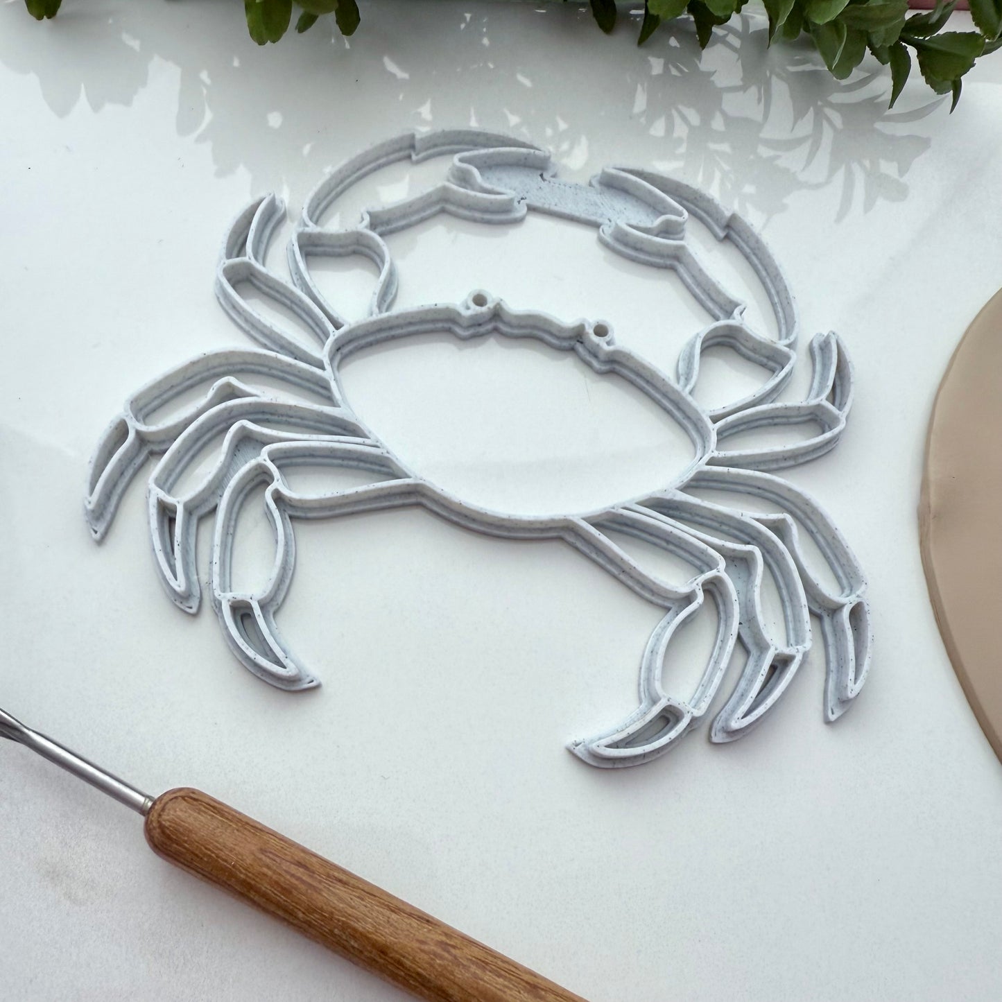 Large Crab Stamp – 3D Printed for Pottery Clay