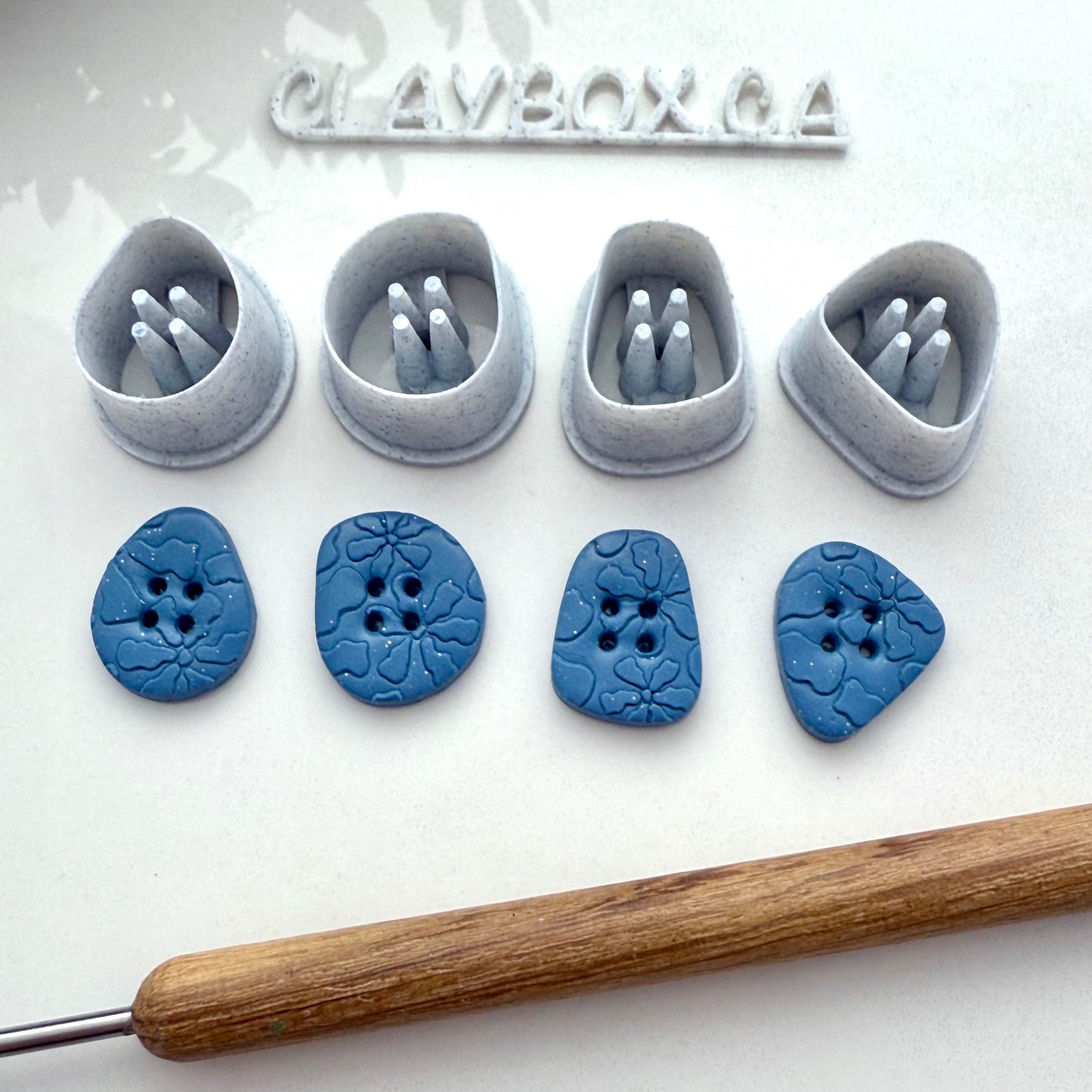 Organic Button Cutter Set | Polymer Clay Button Cutters