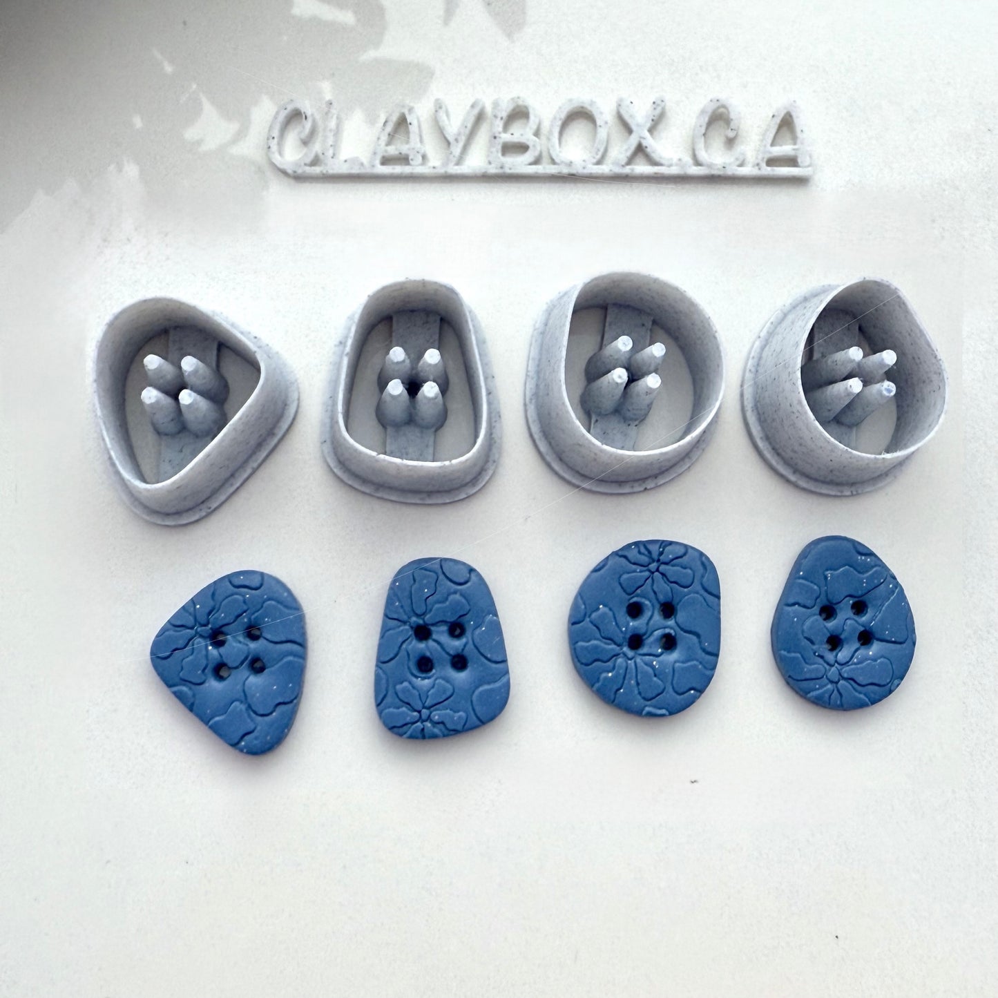 Organic Button Cutter Set | Polymer Clay Button Cutters
