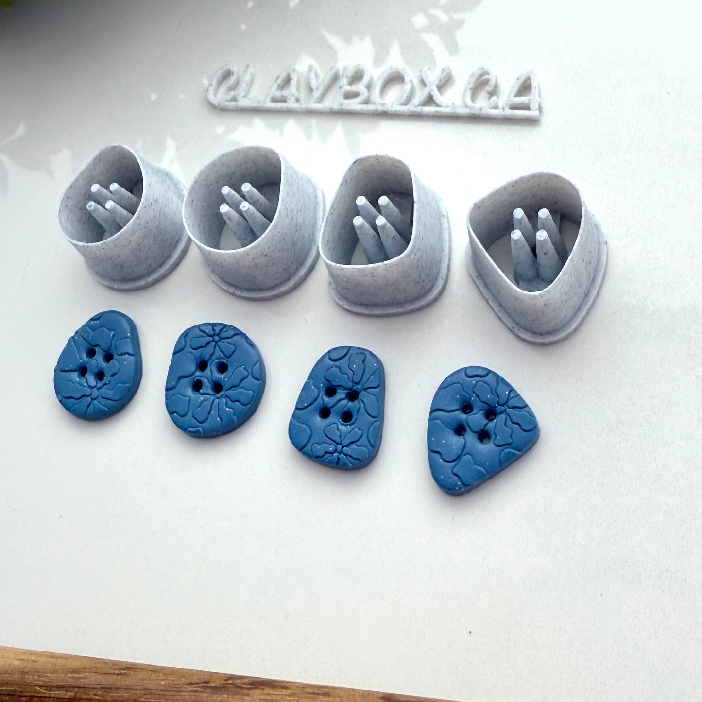 Organic Button Cutter Set | Polymer Clay Button Cutters
