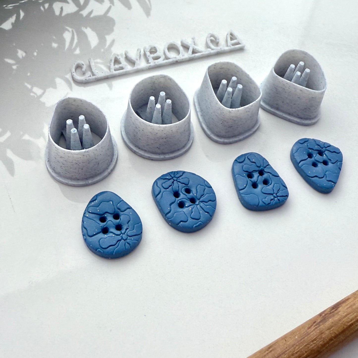 Organic Button Cutter Set | Polymer Clay Button Cutters
