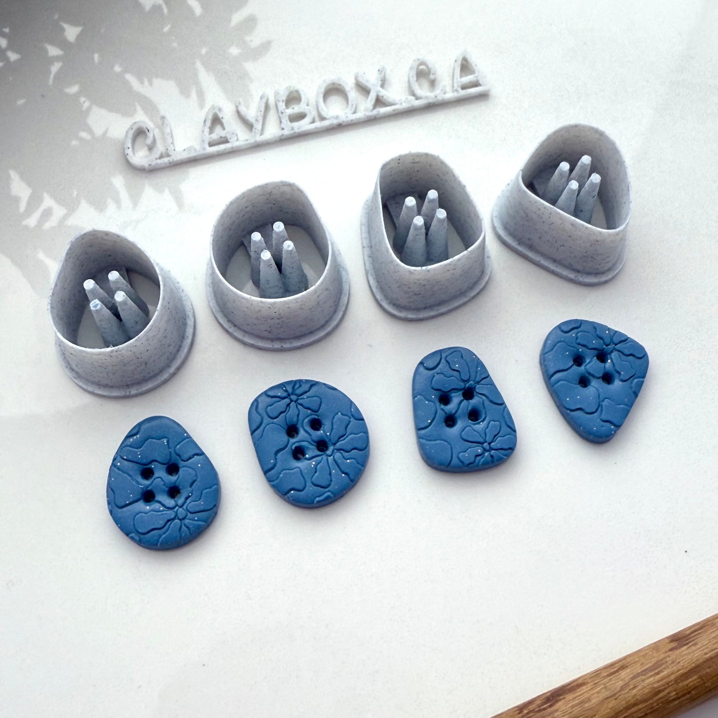 Organic Button Cutter Set | Polymer Clay Button Cutters