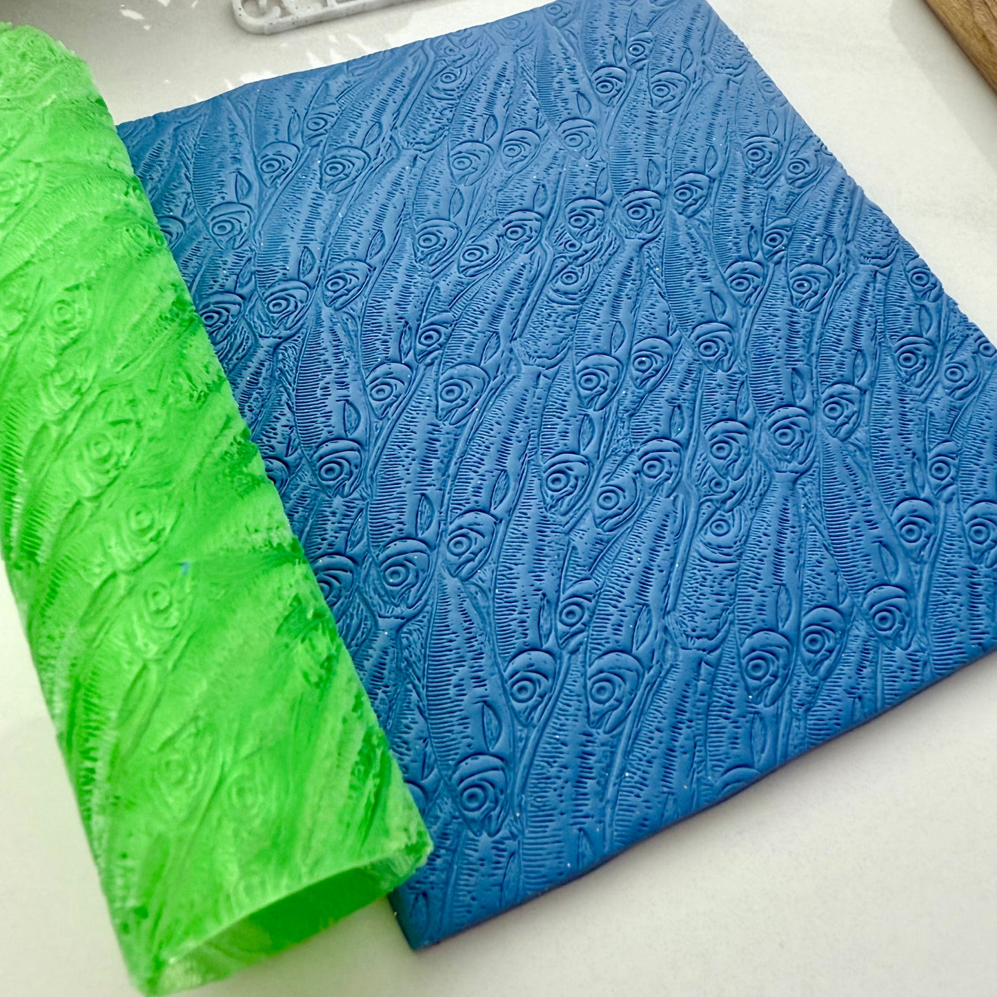 Sardines Texture Roller for Polymer Clay - 3D Printed Roller for Textures