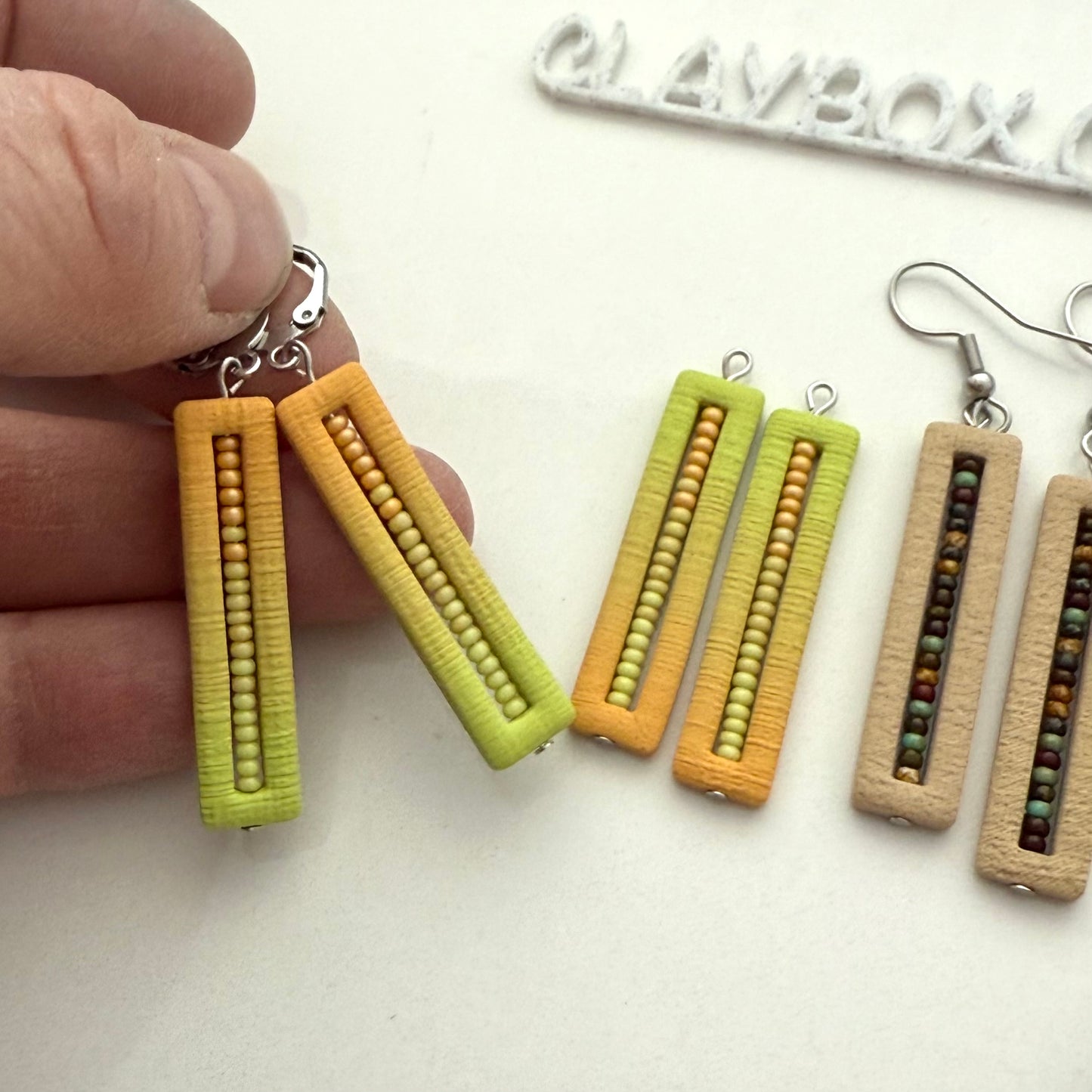 Mustard and Moss Bead Trio – Czech 11/0 Seed Beads in Yellow-Brown, Mustard, and Light Green – 3 x 20g Vials