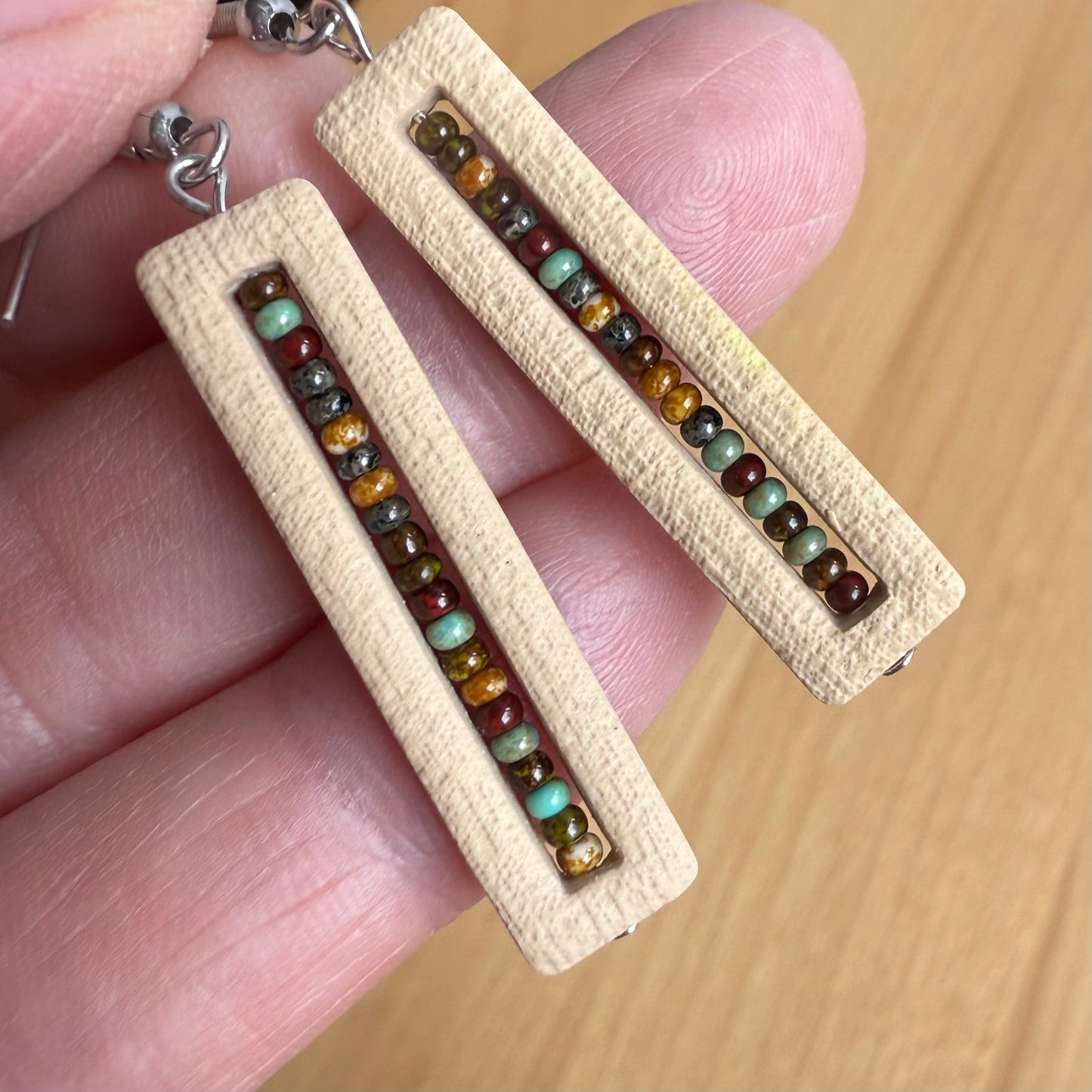 Czech 11/0 Seed Beads – Opaque Travertine Mix – Neutral Earthy Tones – 20g Vial