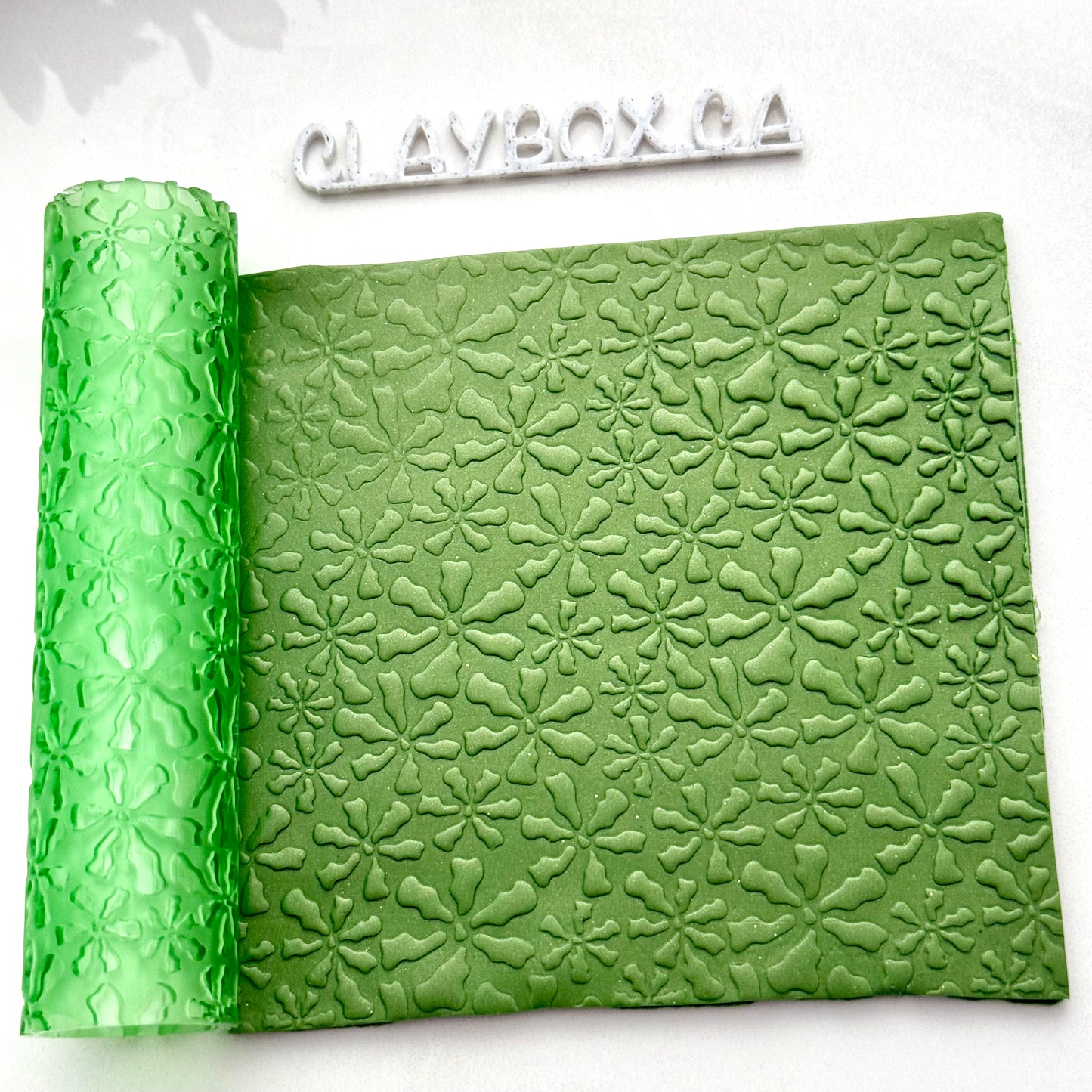Abstract Floral Texture Roller for Polymer Clay – Embossing Tool
