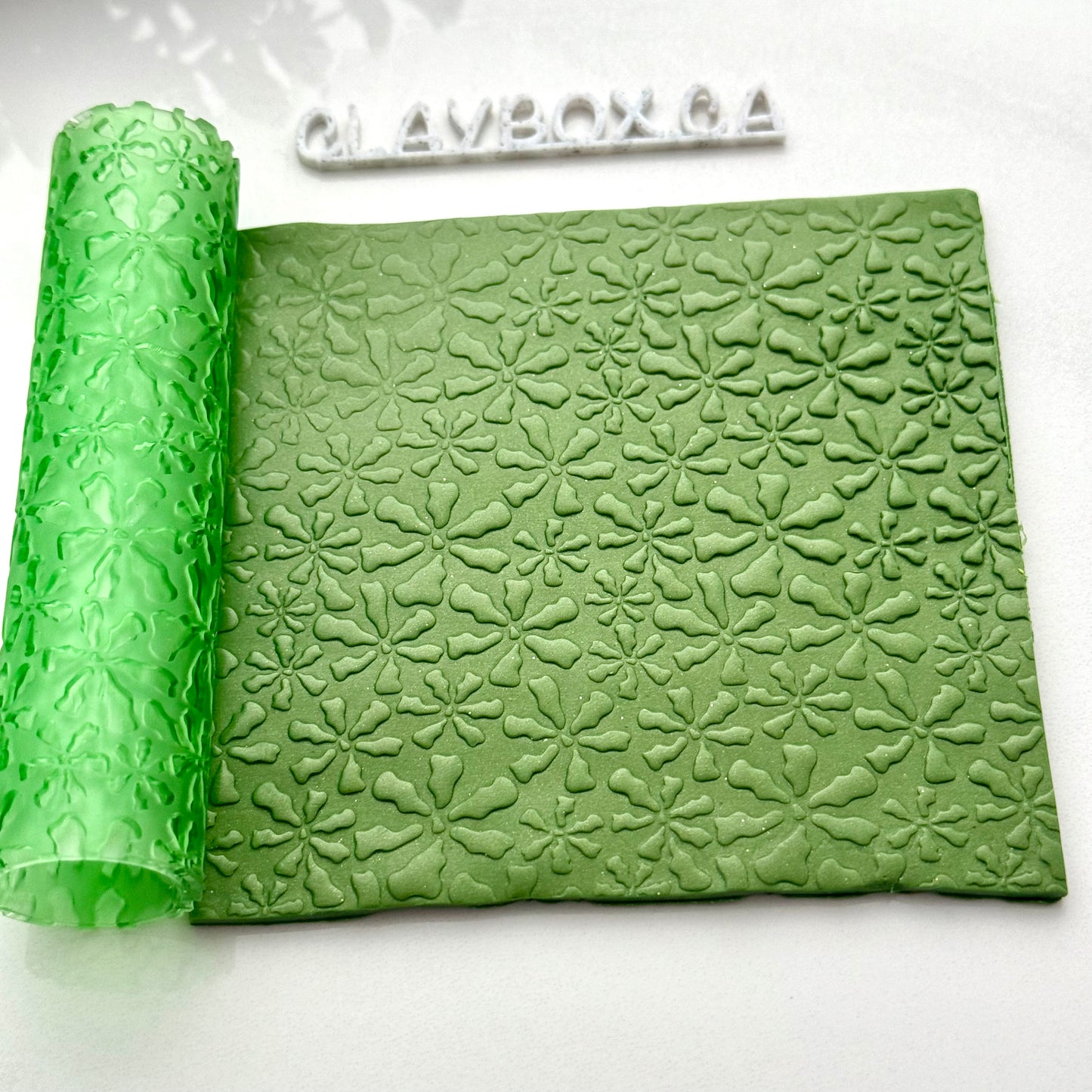 Abstract Floral Texture Roller for Polymer Clay – Embossing Tool