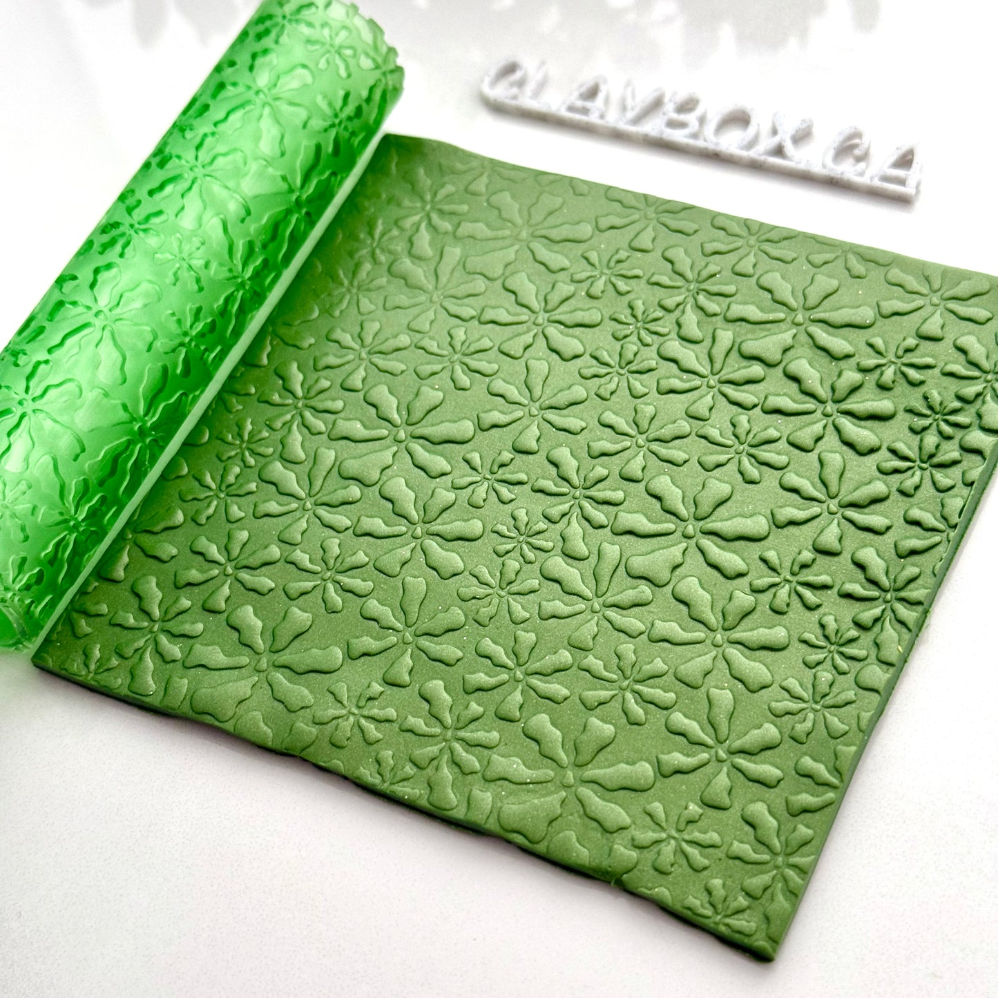 Abstract Floral Texture Roller for Polymer Clay – Embossing Tool