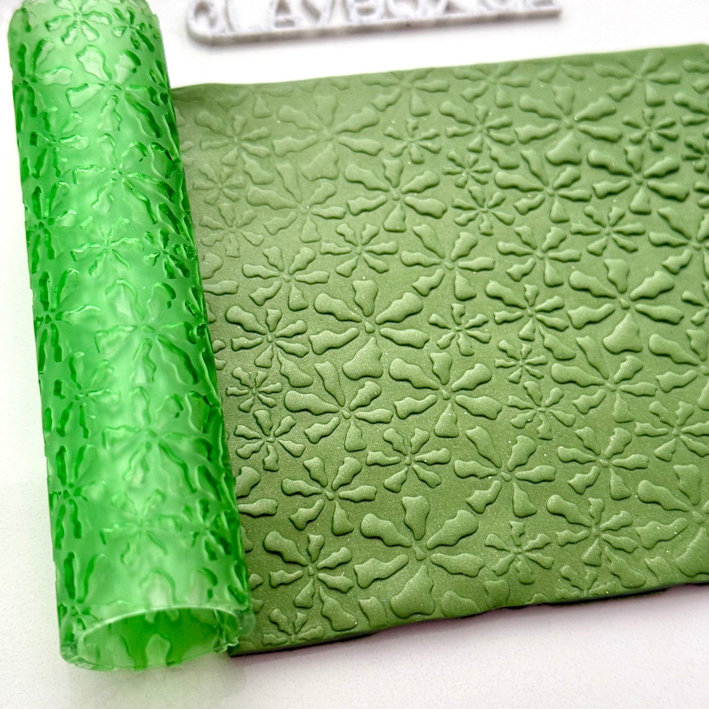 Abstract Floral Texture Roller for Polymer Clay – Embossing Tool