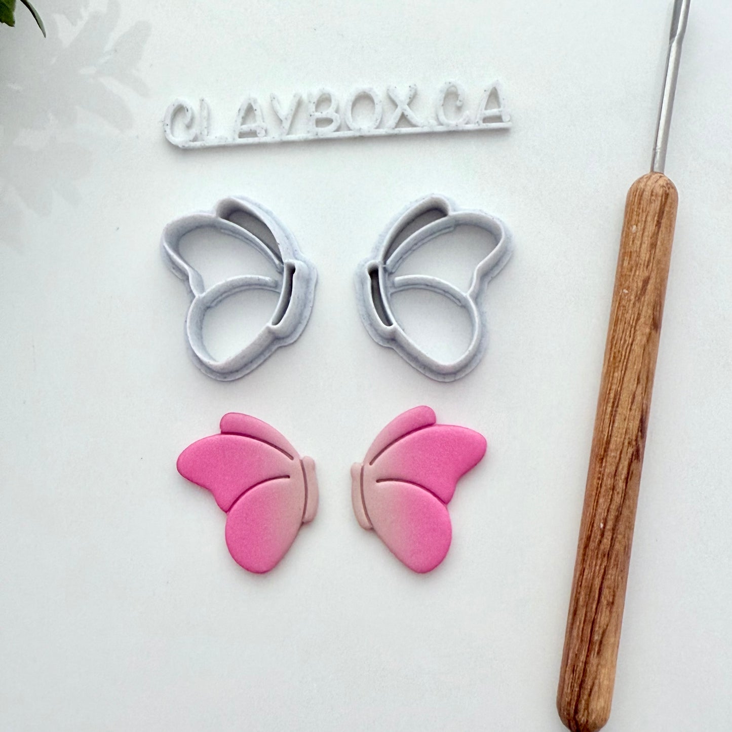 Butterfly Cutter Pair – Polymer Clay Cutters – Left & Right Set – Tapered Edge for Sharp Cuts