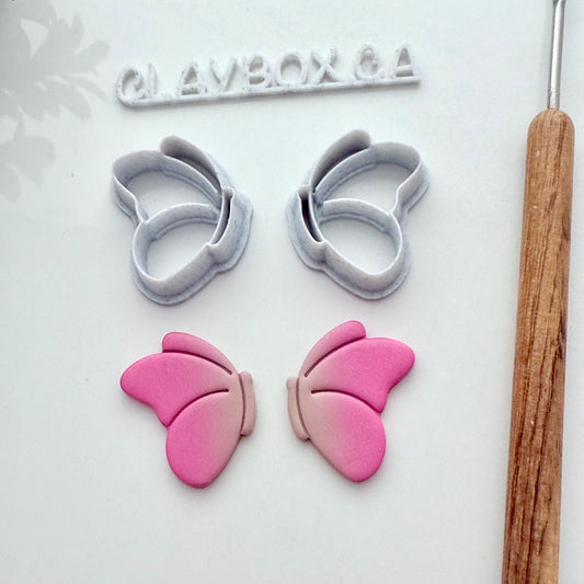 Butterfly Cutter Pair – Polymer Clay Cutters – Left & Right Set – Tapered Edge for Sharp Cuts