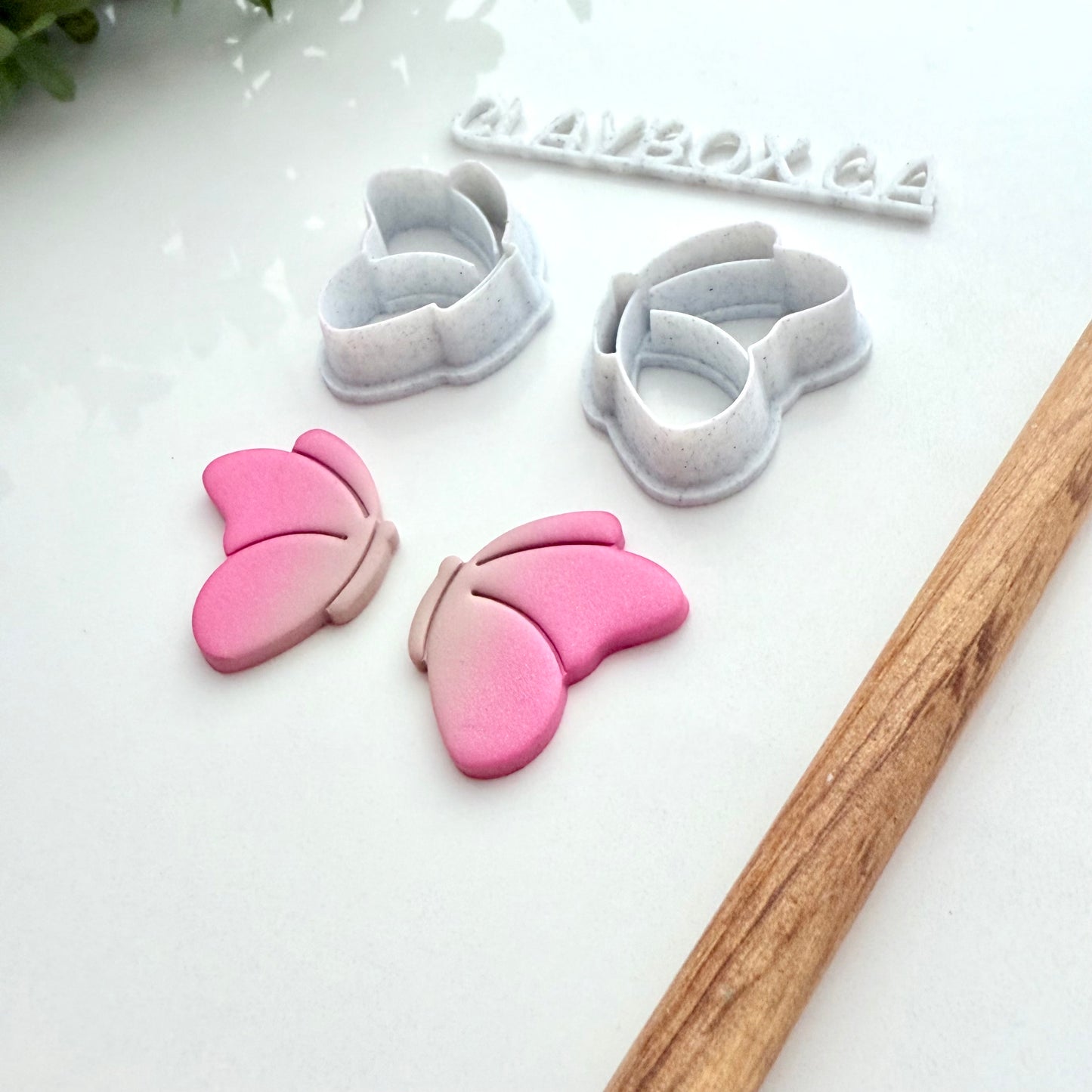 Butterfly Cutter Pair – Polymer Clay Cutters – Left & Right Set – Tapered Edge for Sharp Cuts