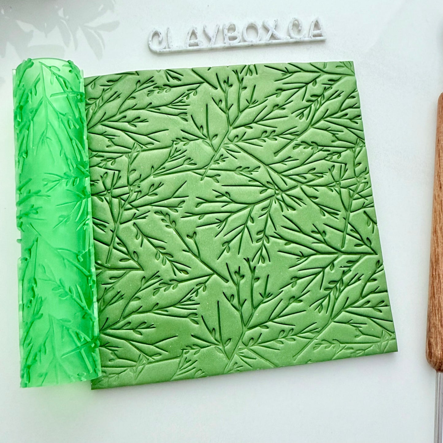 Twiggy Texture Roller for Polymer Clay – 3D Printed Nature Imprint Tool, 4" Tall