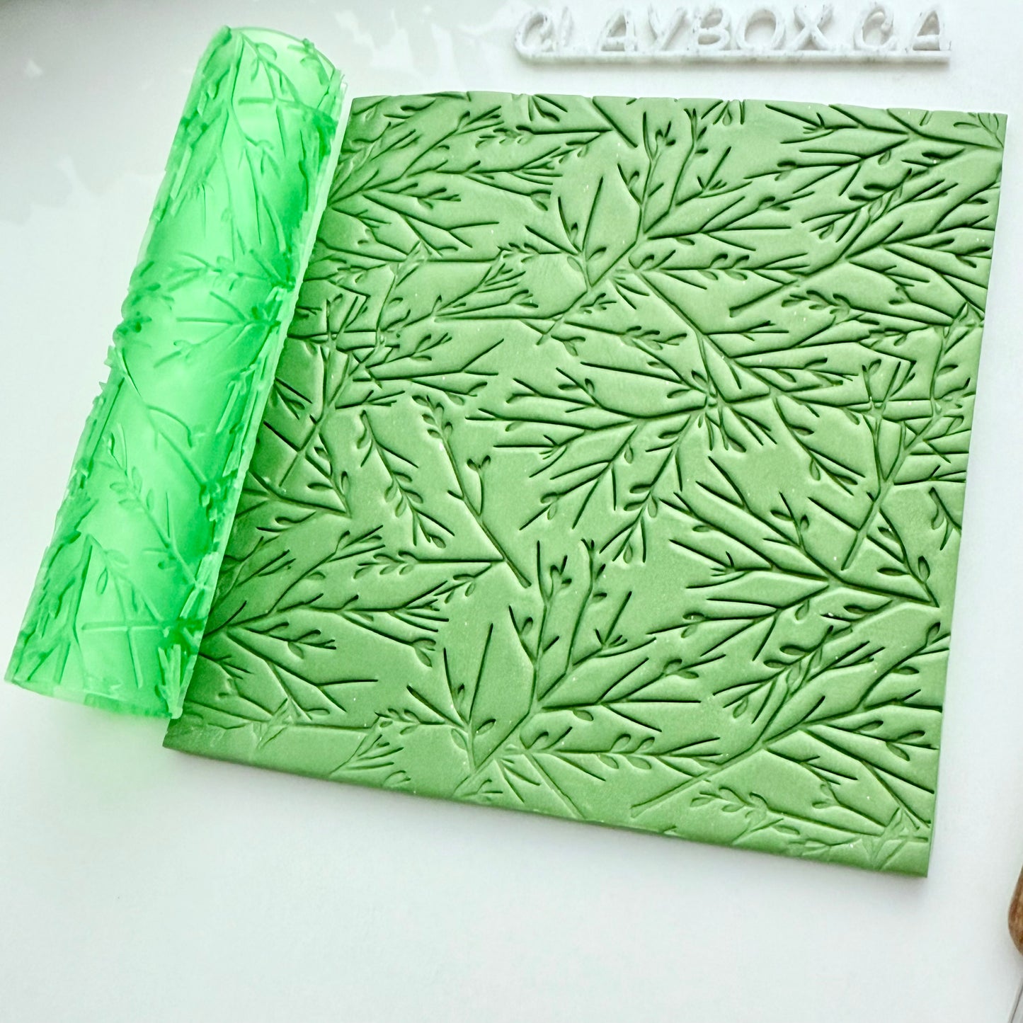 Twiggy Texture Roller for Polymer Clay – 3D Printed Nature Imprint Tool, 4" Tall