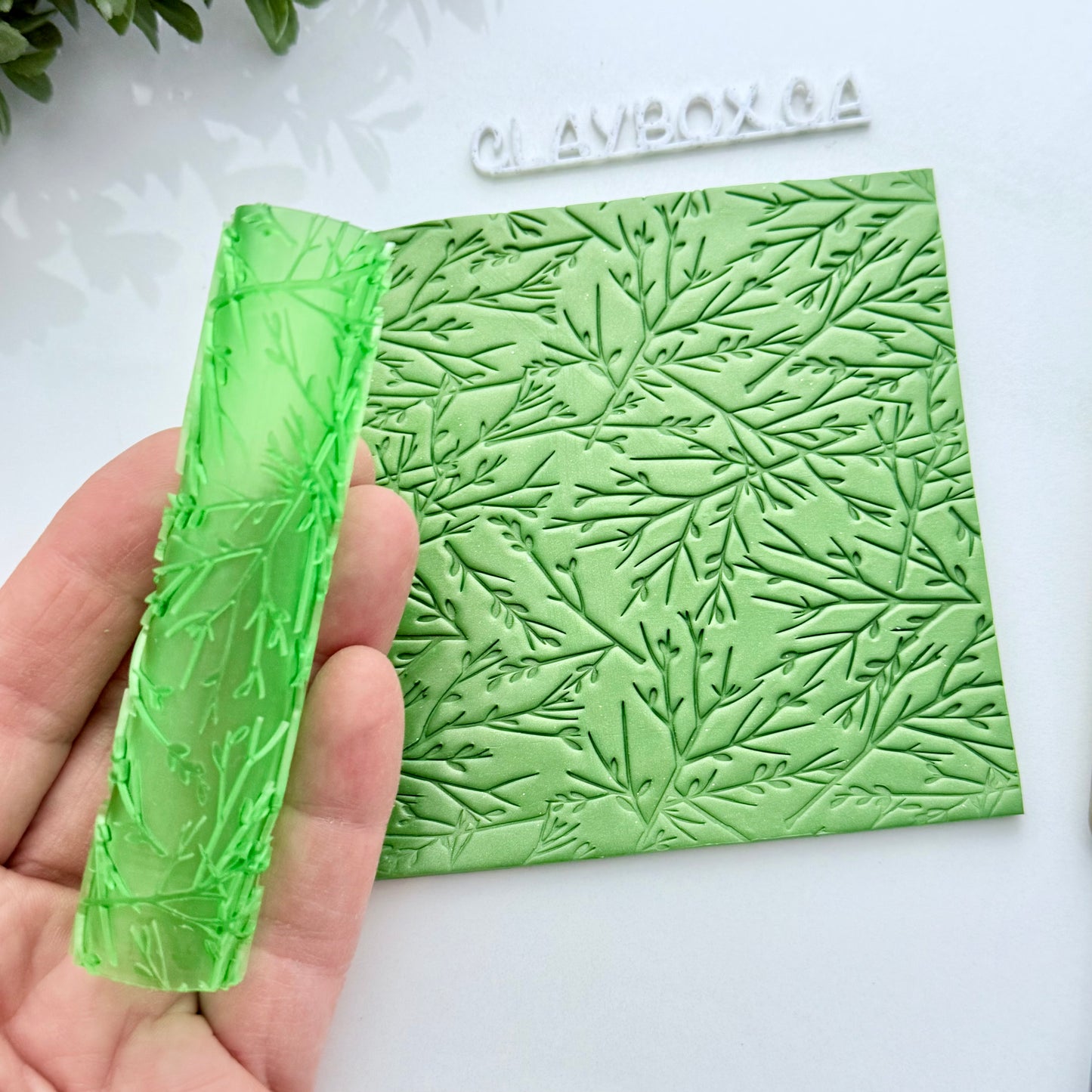 Twiggy Texture Roller for Polymer Clay – 3D Printed Nature Imprint Tool, 4" Tall