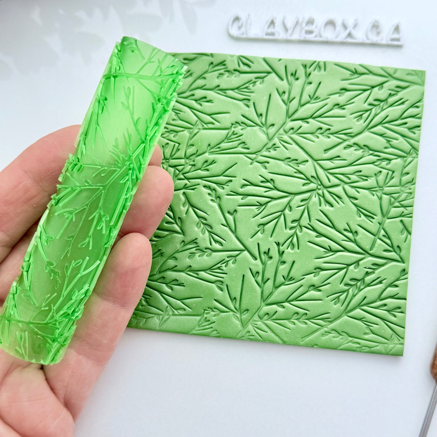 Twiggy Texture Roller for Polymer Clay – 3D Printed Nature Imprint Tool, 4" Tall