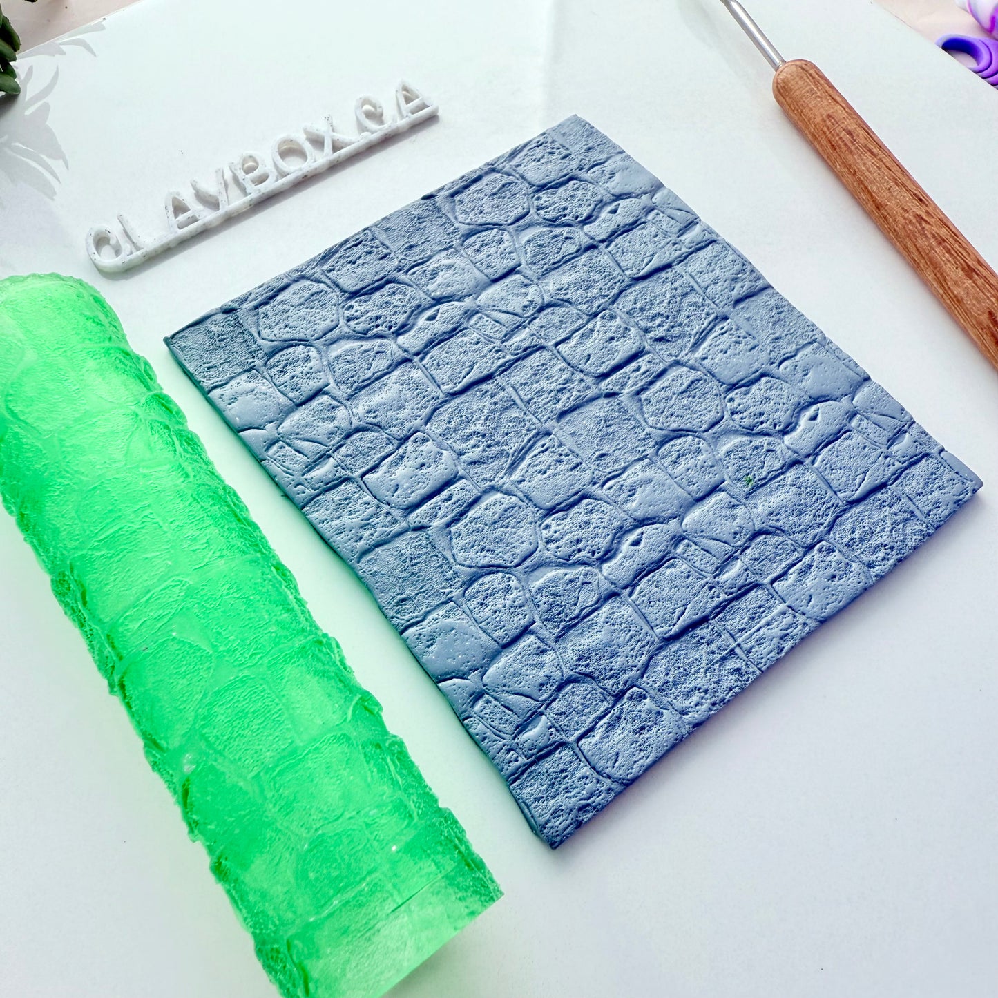 Rock Wall Texture Roller for Polymer Clay – 3D Printed Clay Roller