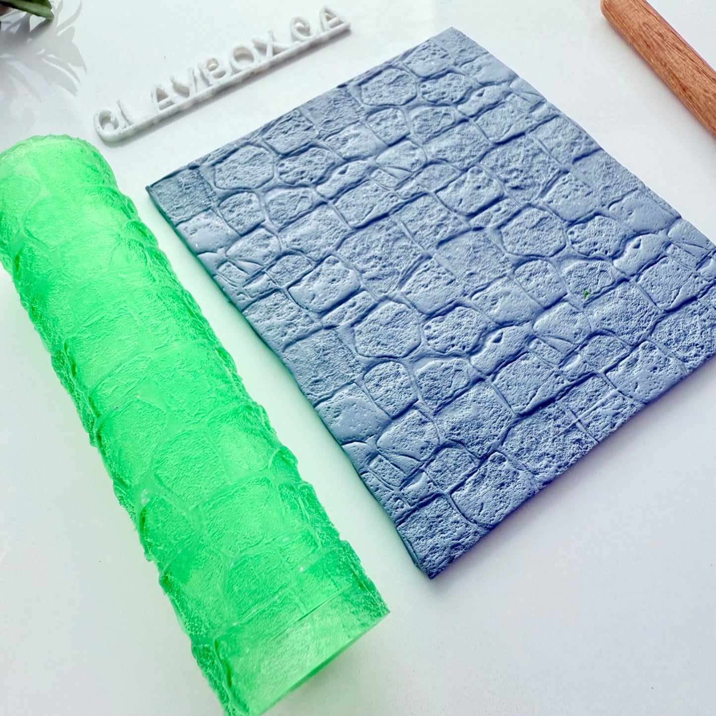 Rock Wall Texture Roller for Polymer Clay – 3D Printed Clay Roller