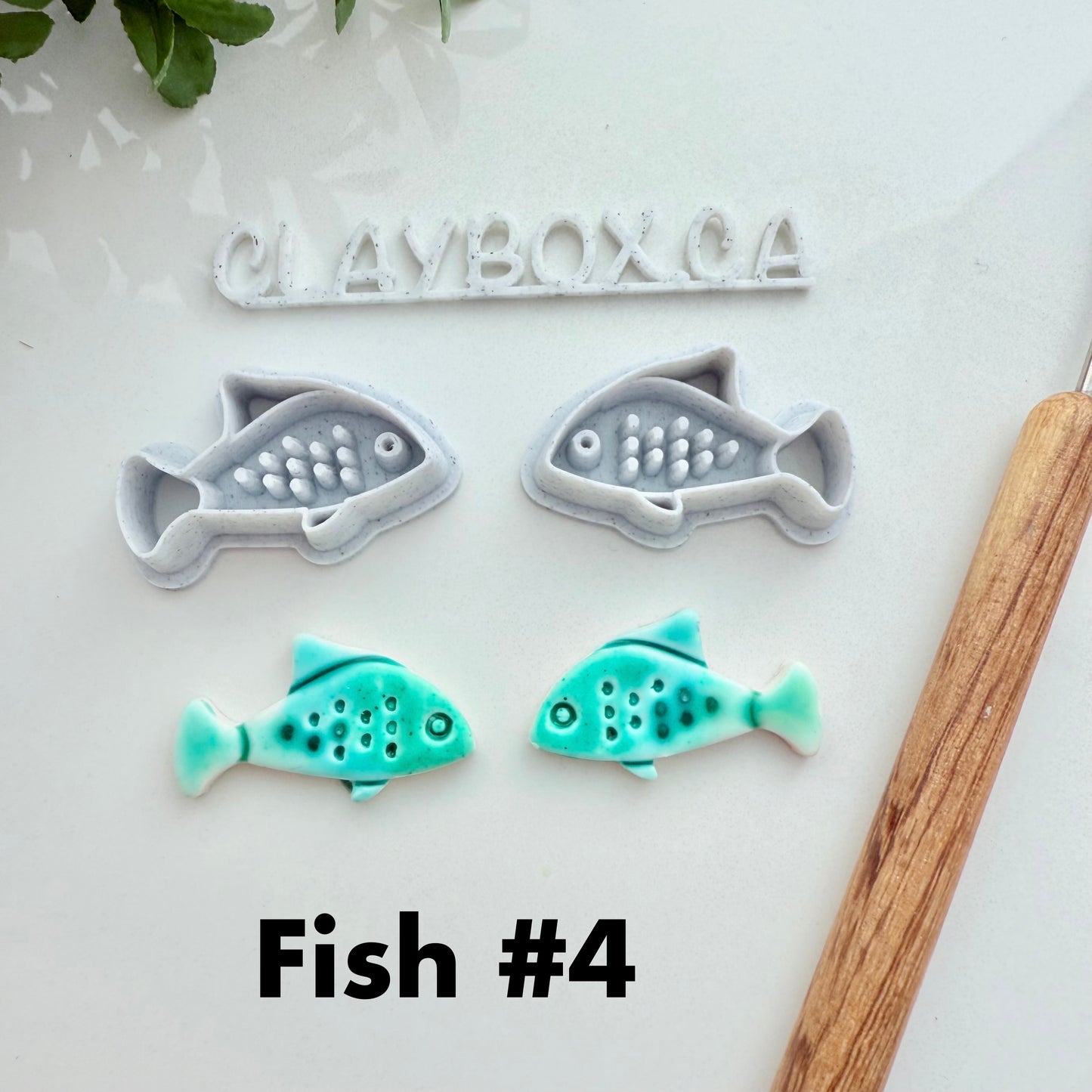 Fish Cutter Pair – 3D Printed Polymer Clay Cutters (6 Styles Available)