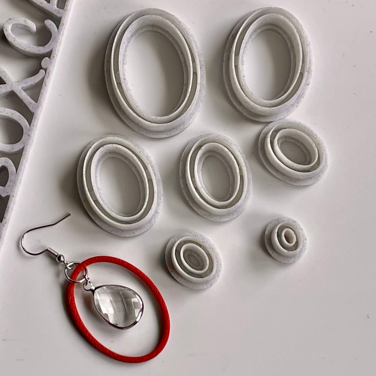 Skinny ovals donut set - made for use with polymer clay