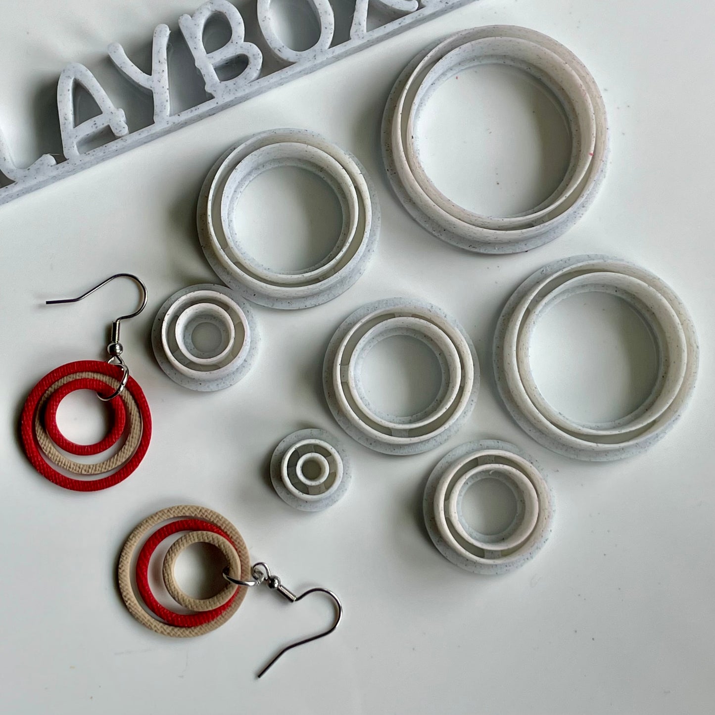 Skinny circles donut set - made for use with polymer clay