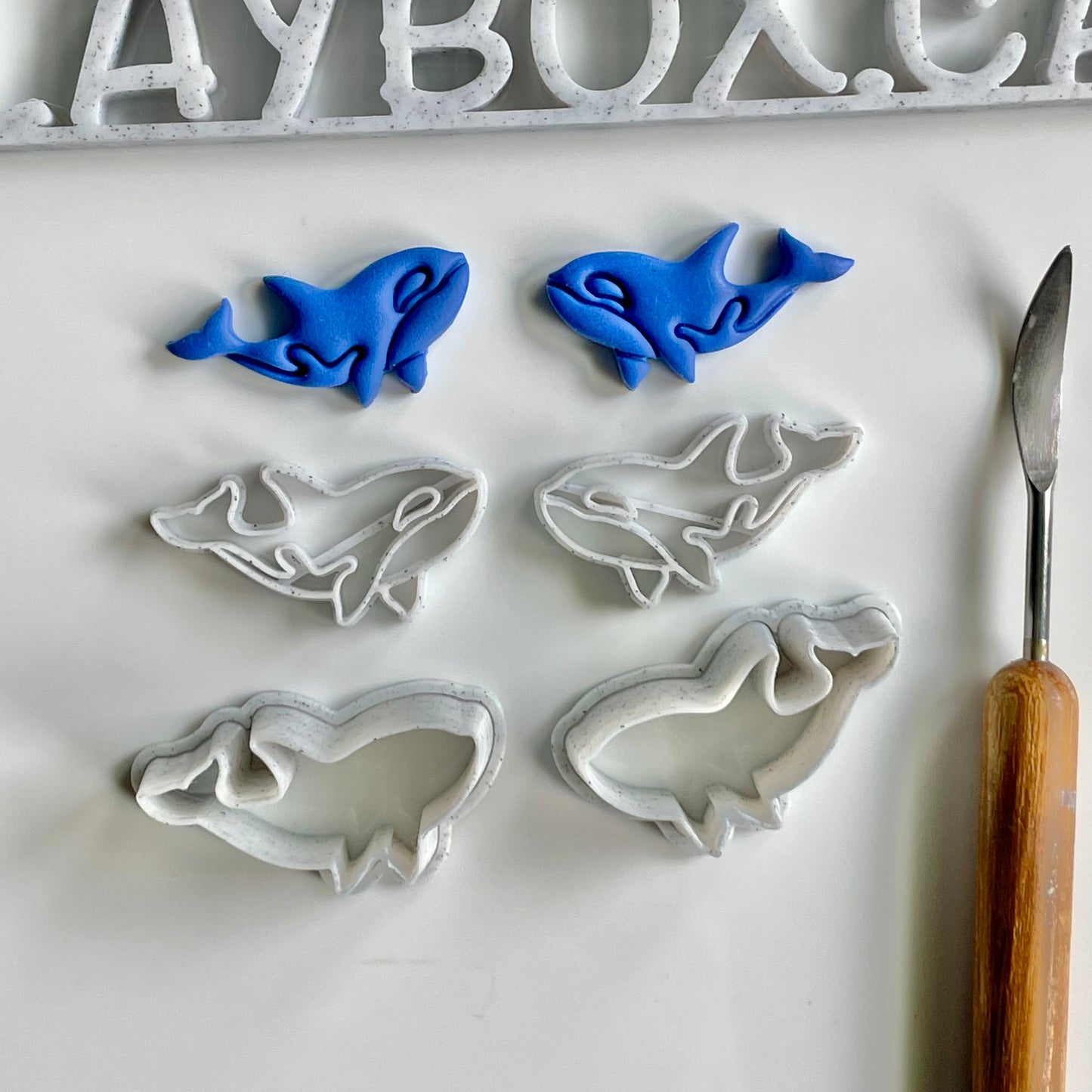 Orca stamp pair with matching cutters