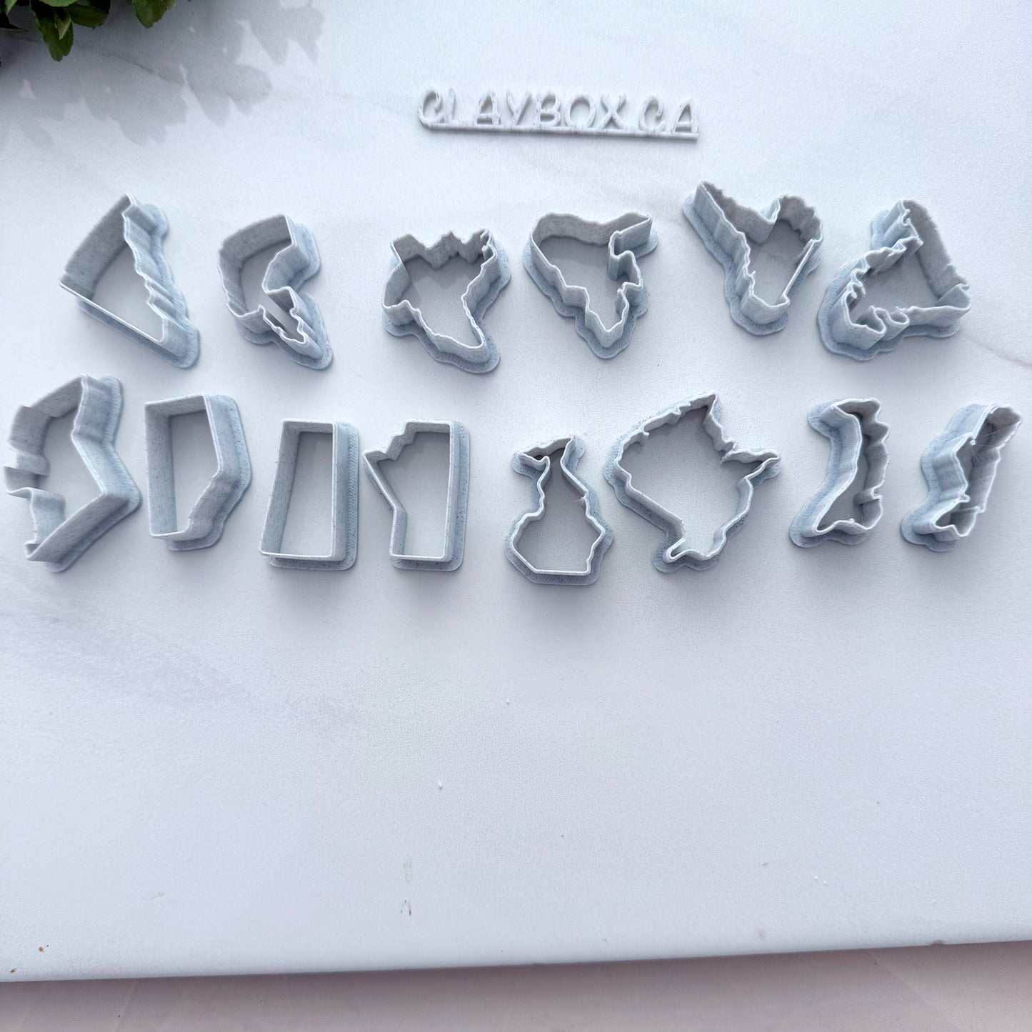 Canadian Province Polymer Clay Cutters – All Provinces & Territories – Canada Map Clay Cutters – Earring Cutters – Clay Box Supplies