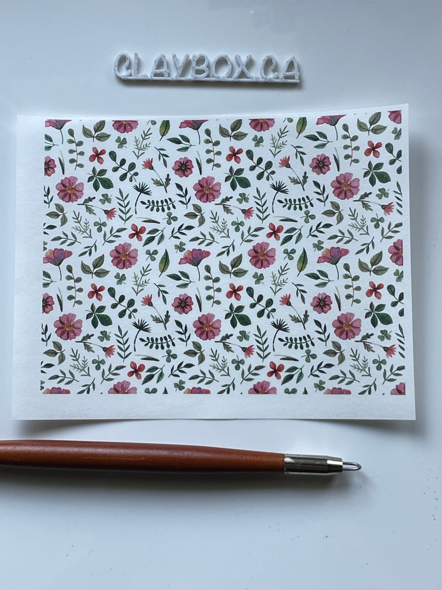 Various image transfers - for use with polymer clay