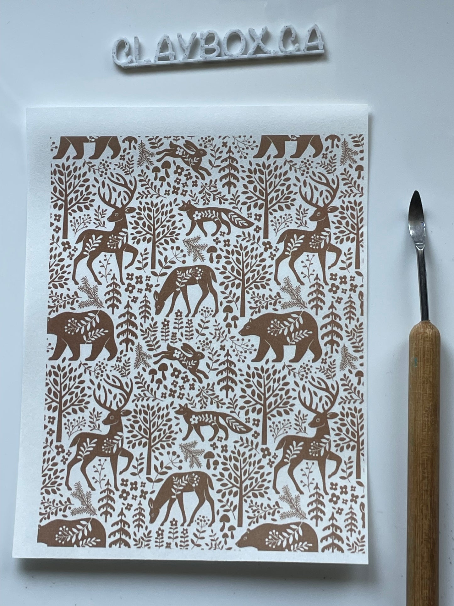 Various image transfers - for use with polymer clay