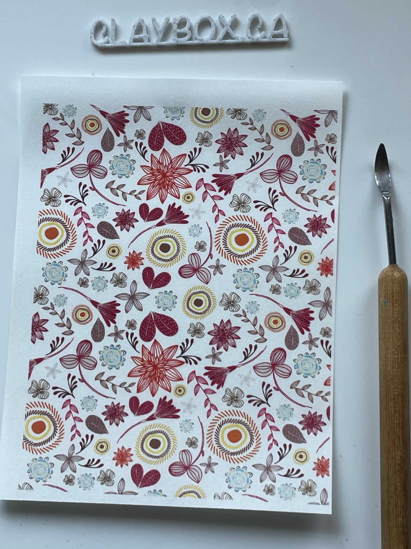 Various image transfers - for use with polymer clay