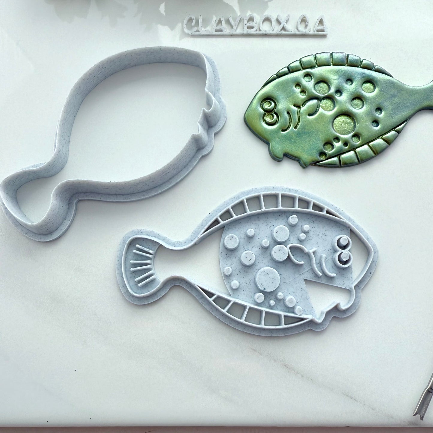 Large Flounder Pottery Stamp and Cutter – 3D Printed Clay Tools