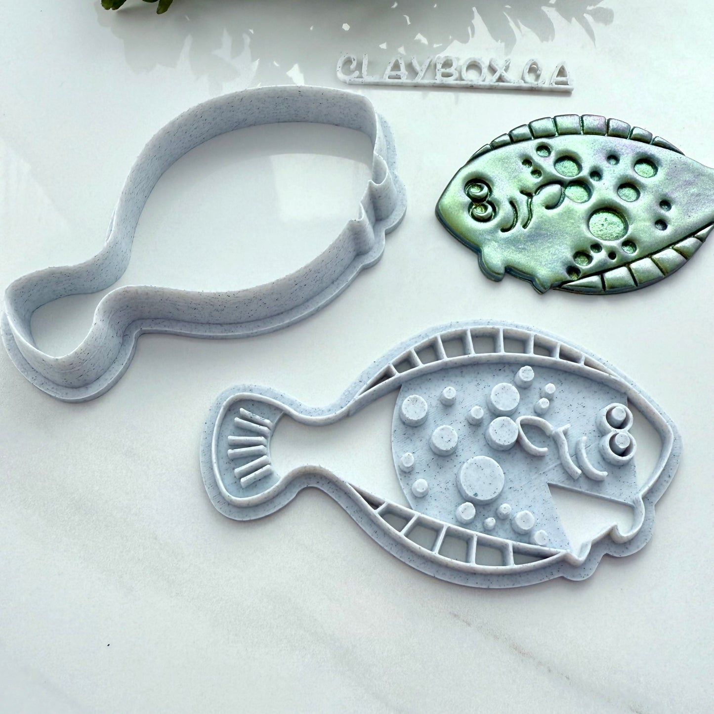 Large Flounder Pottery Stamp and Cutter – 3D Printed Clay Tools