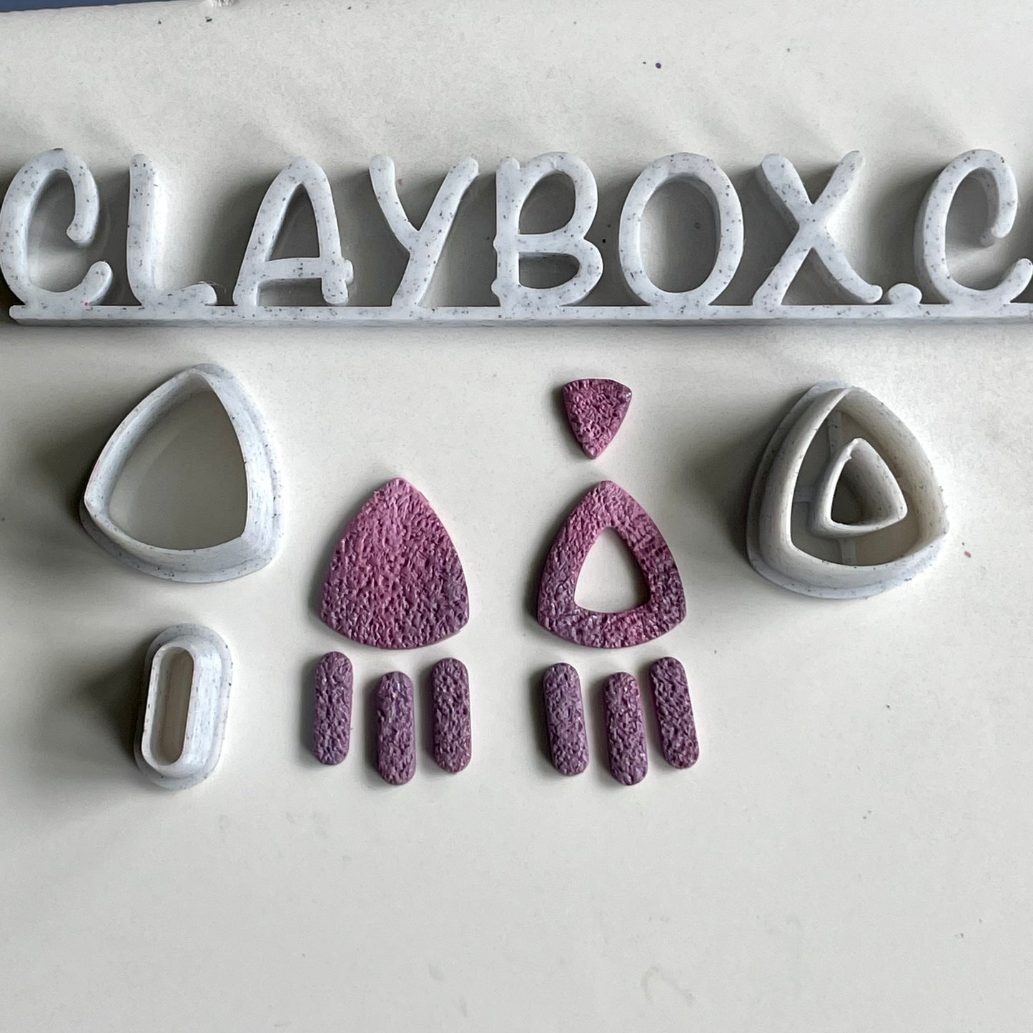 Curved triangle dangle cutter set - three pieces